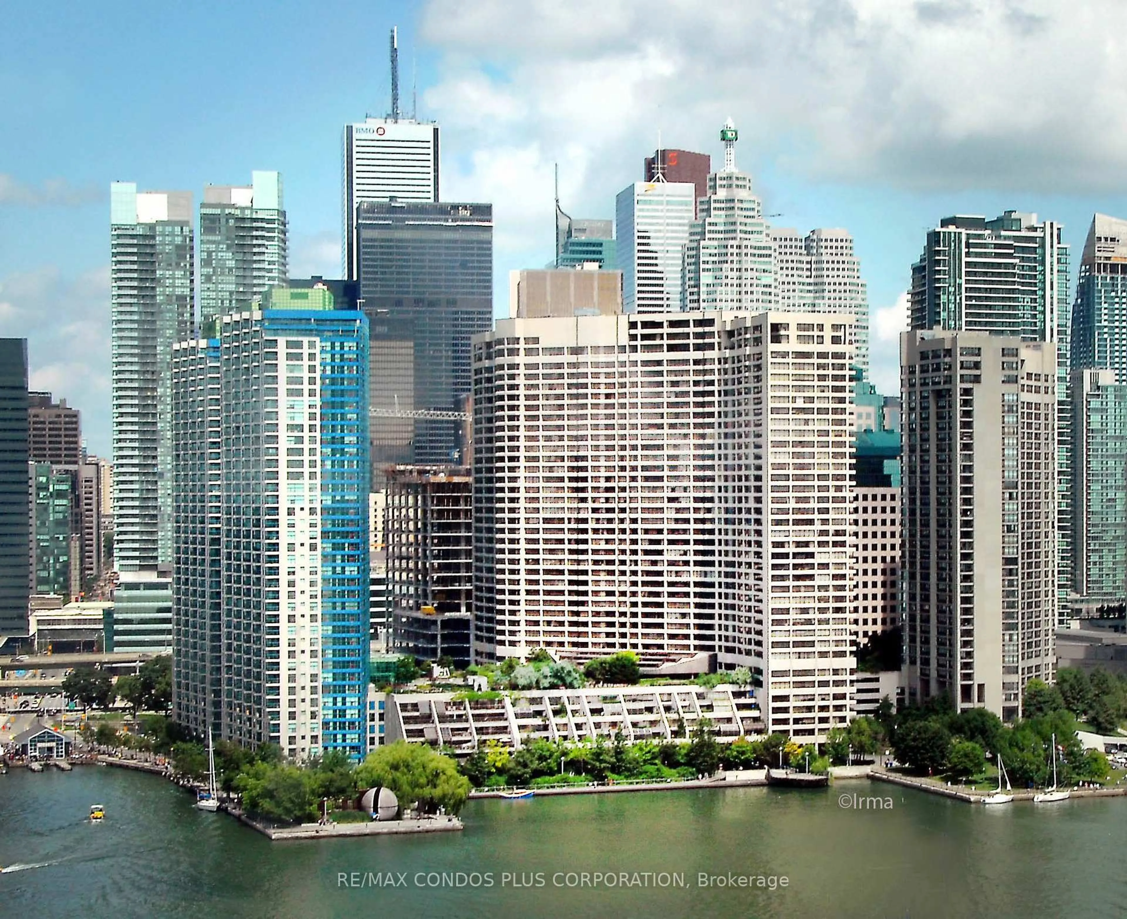 A pic from outside/outdoor area/front of a property/back of a property/a pic from drone, city buildings view from balcony for 55 Harbour Sq #1917, Toronto Ontario M5J 2L1