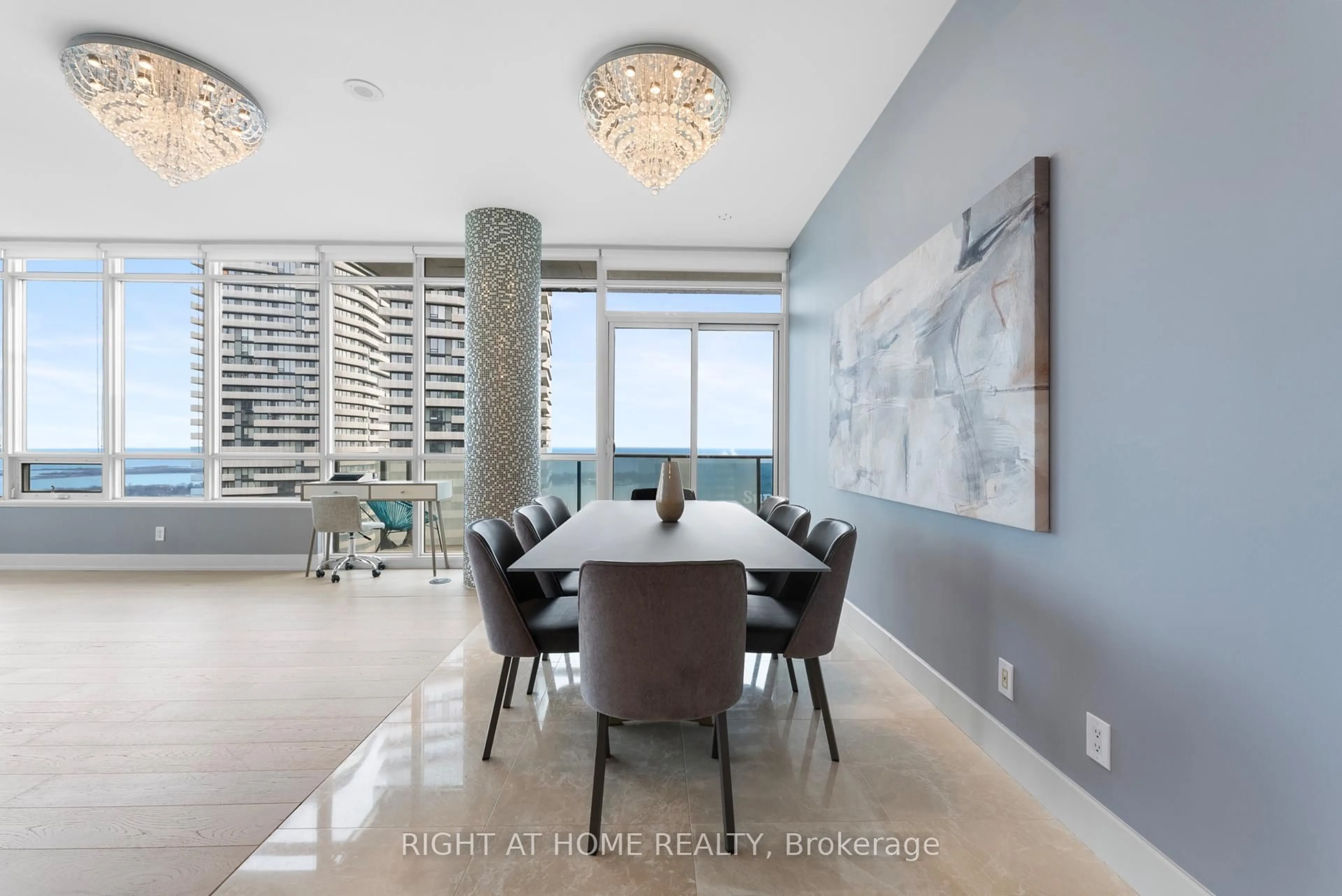 Dining room, ceramic/tile floor for 65 Bremner Blvd #5104, Toronto Ontario M5J 0A7