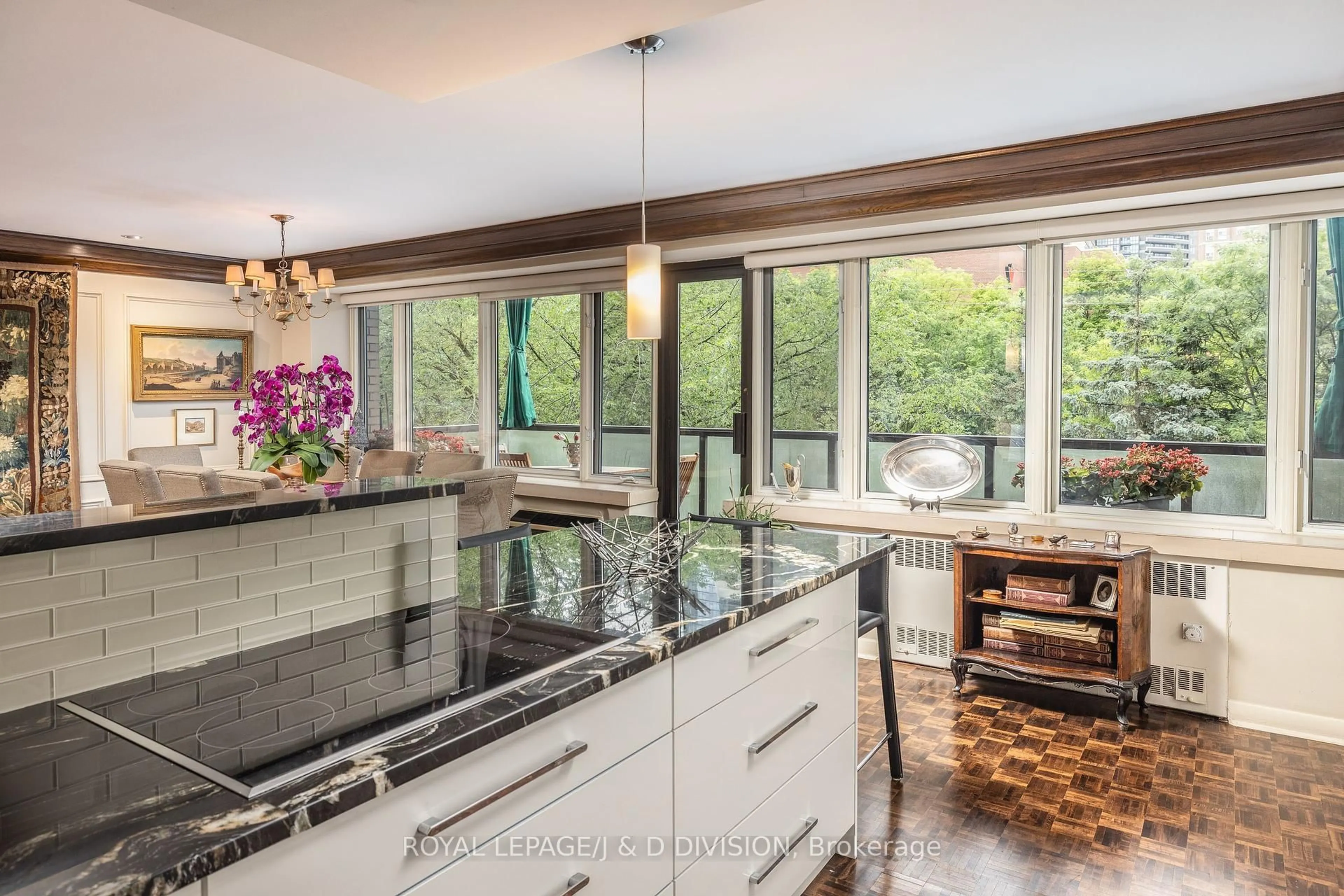 Contemporary kitchen, ceramic/tile floor for 120 Rosedale Valley Rd #201, Toronto Ontario M4W 1P8