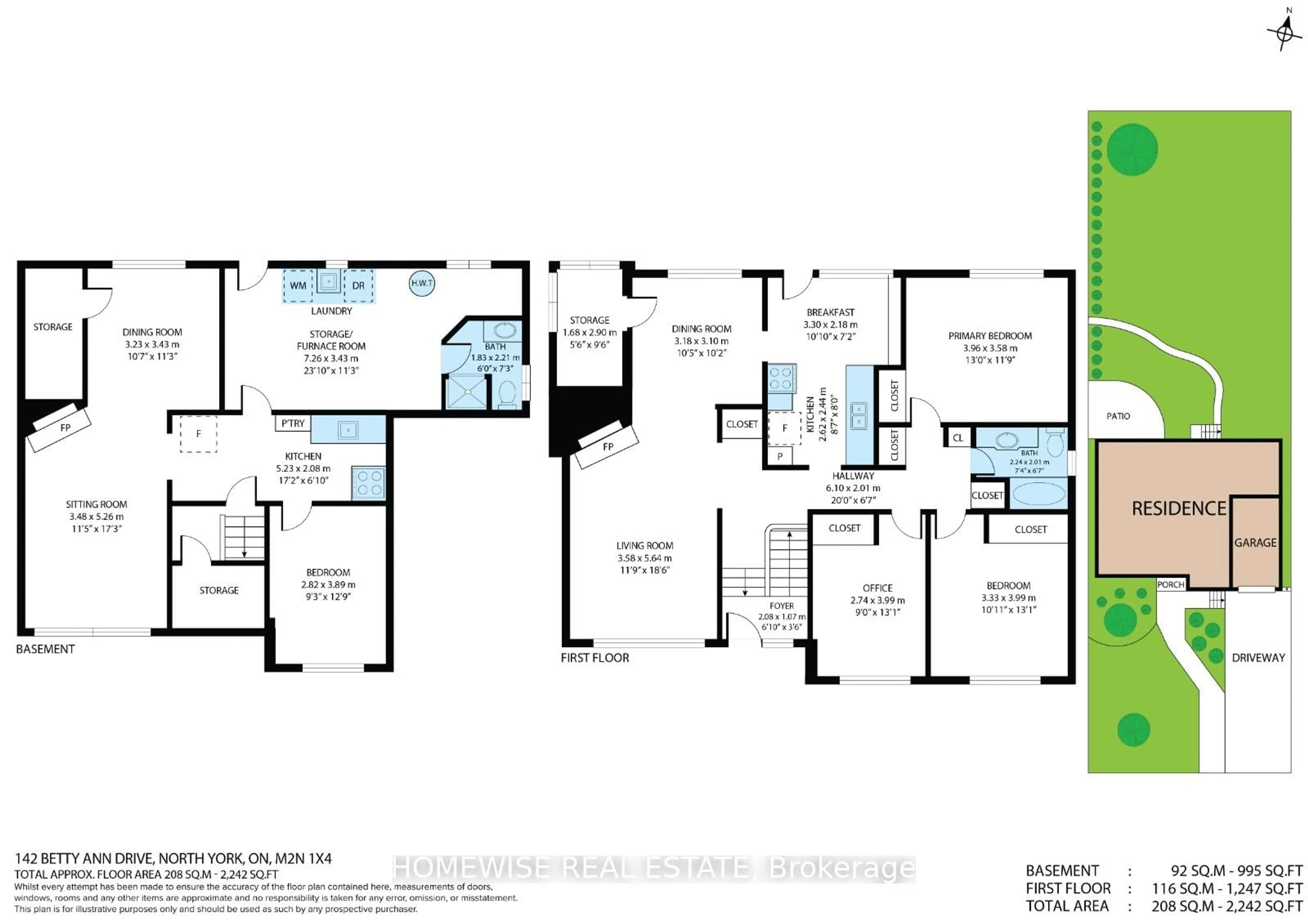 Floor plan for 142 Betty Ann Dr, Toronto Ontario M2N 1X4