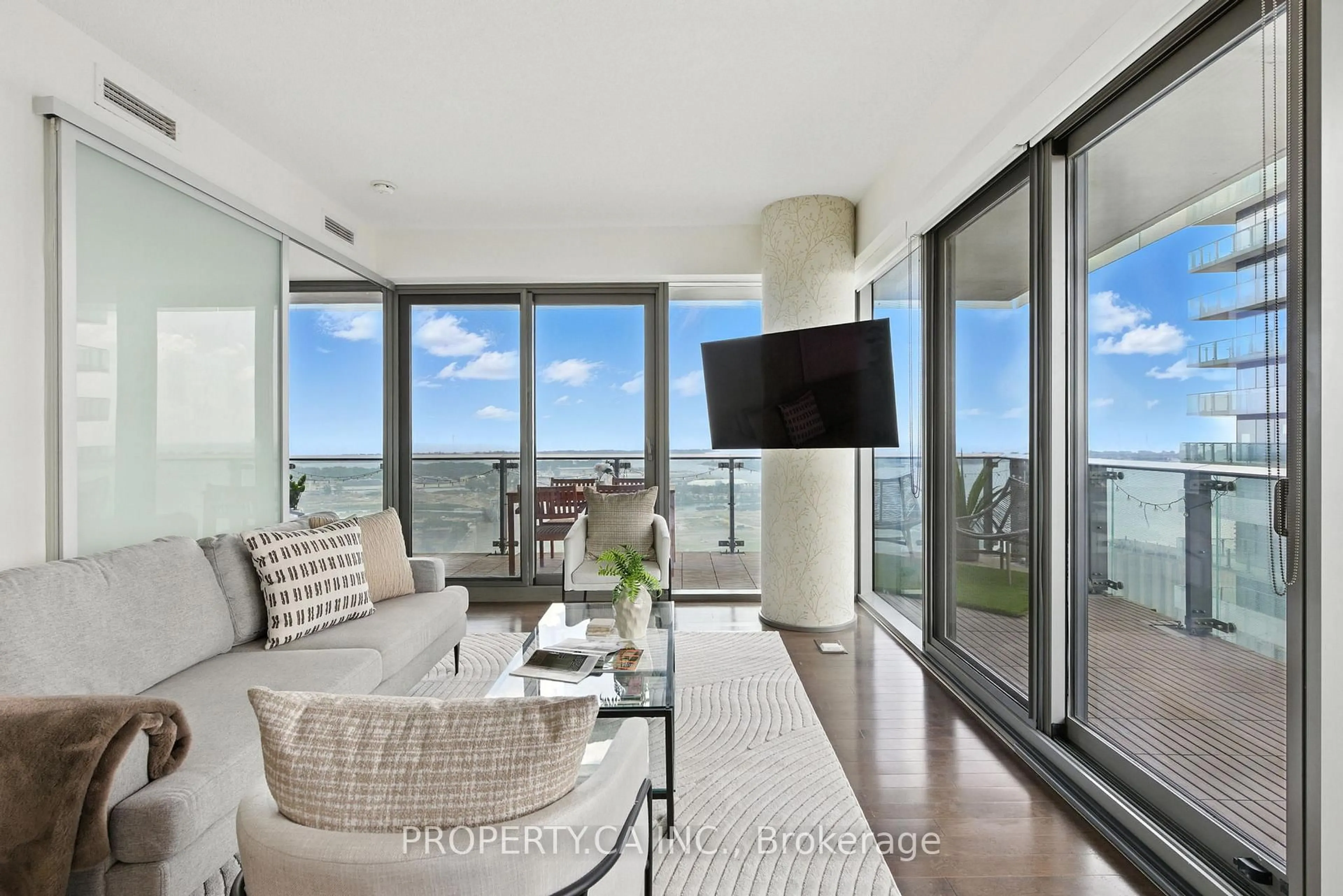 Living room with furniture, unknown for 390 Cherry St #3008, Toronto Ontario M5A 0E2