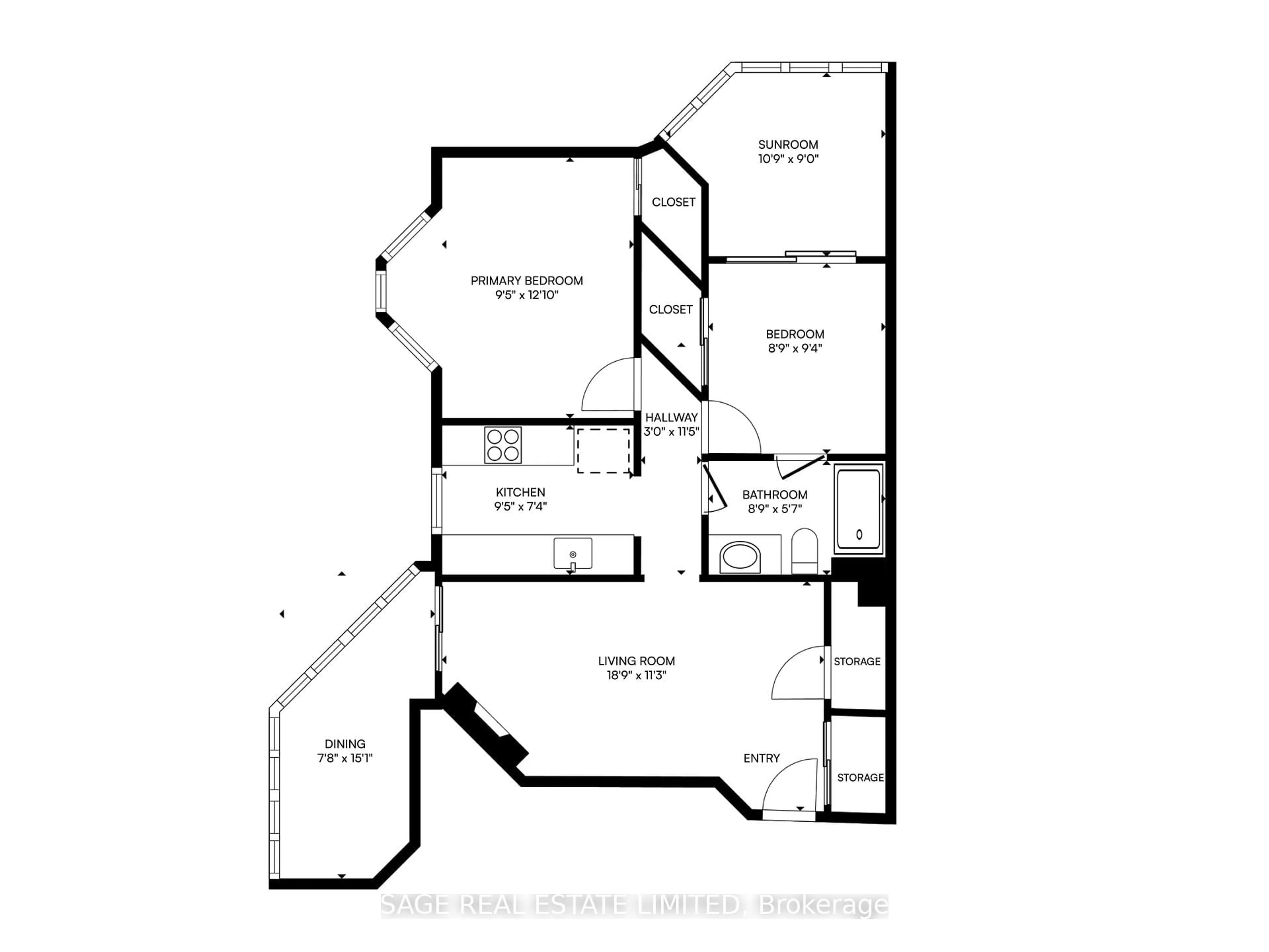 Floor plan for 725 King St #1013, Toronto Ontario M5V 2W9