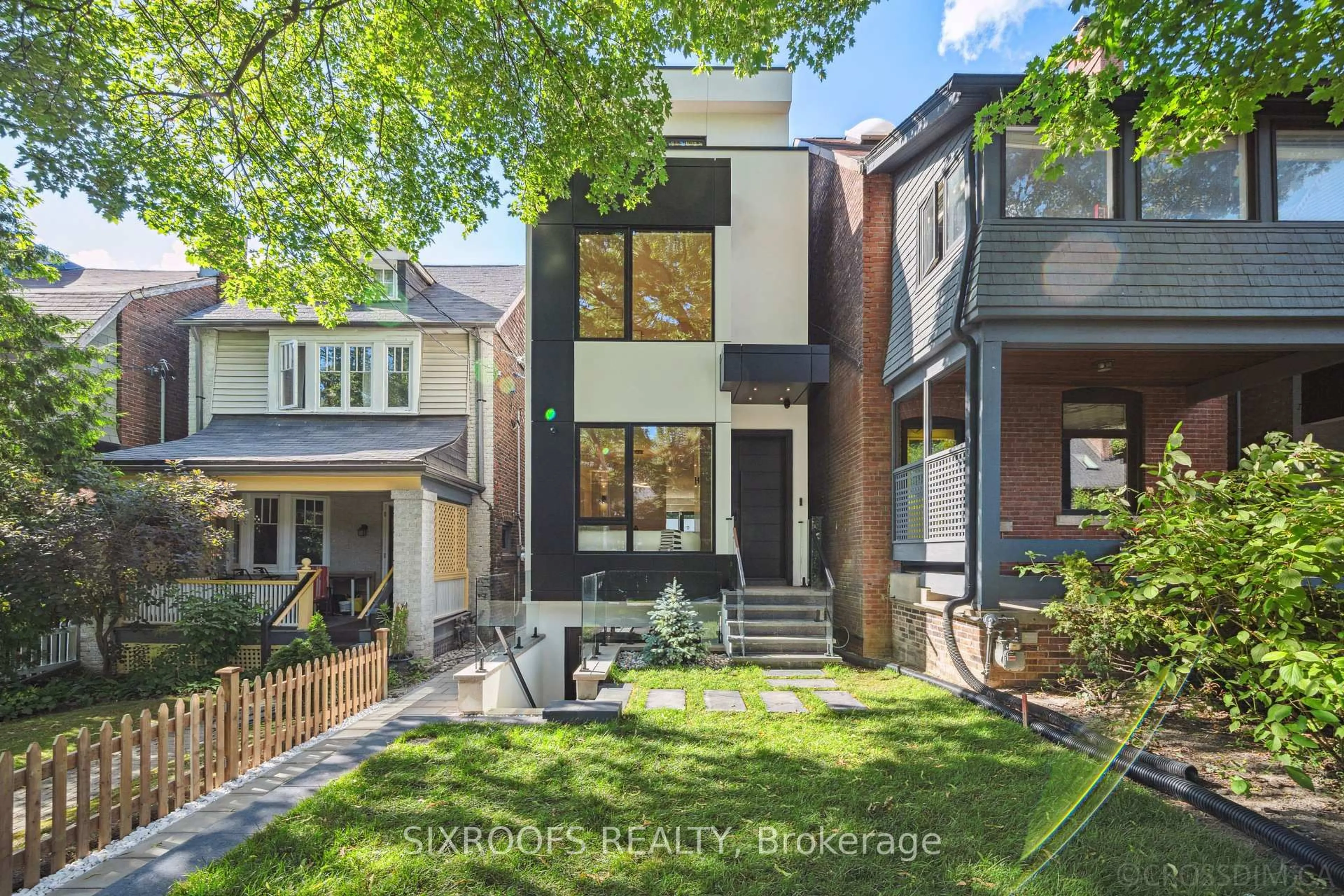 Home with brick exterior material, street for 44A Alcina Ave, Toronto Ontario M6G 2E8