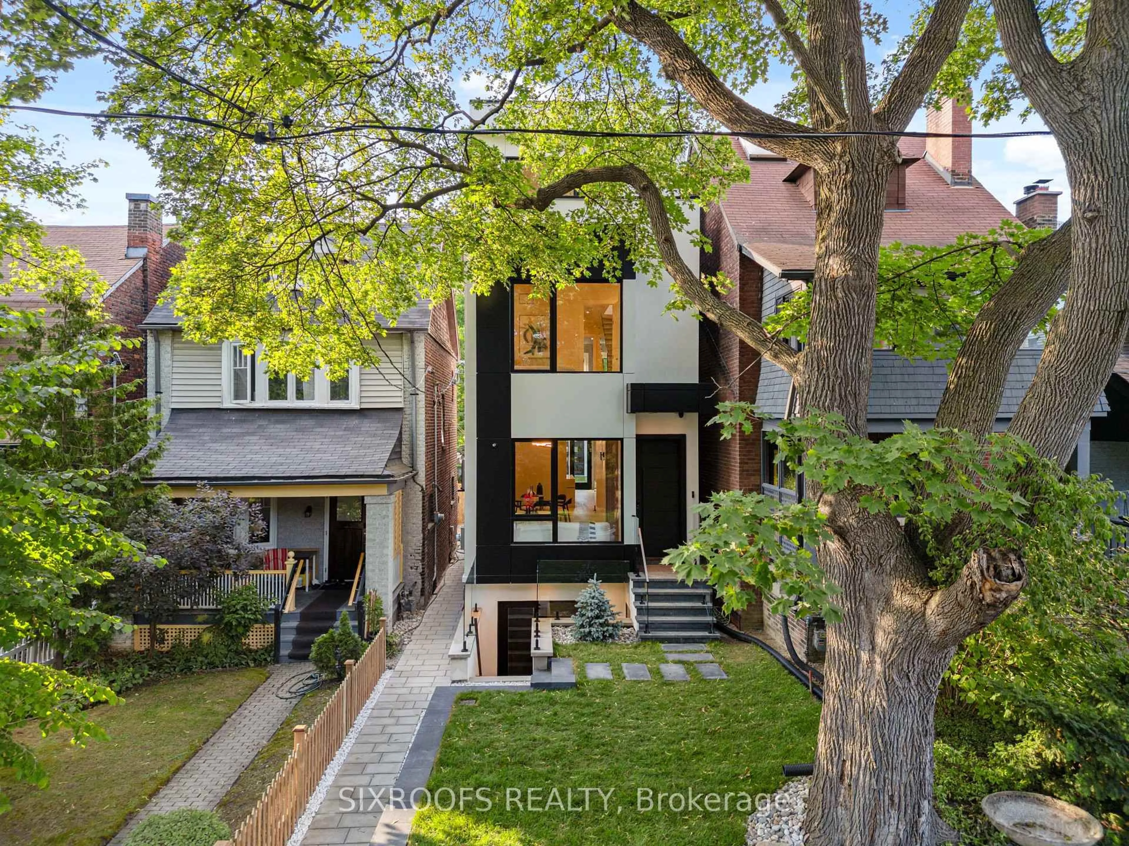 Home with brick exterior material, street for 44A Alcina Ave, Toronto Ontario M6G 2E8