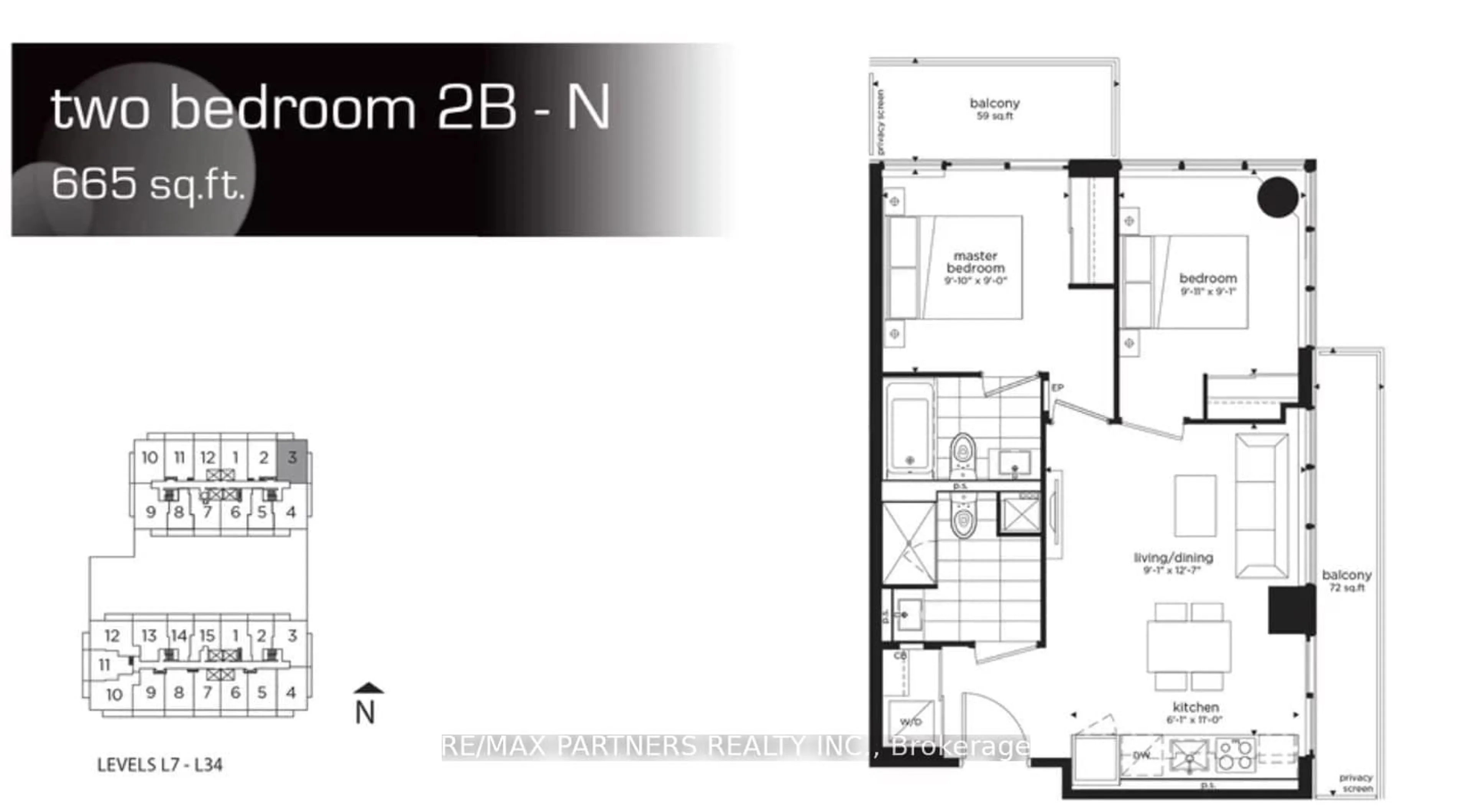 Floor plan for 99 Broadway Ave #LPH03, Toronto Ontario M4P 0E3