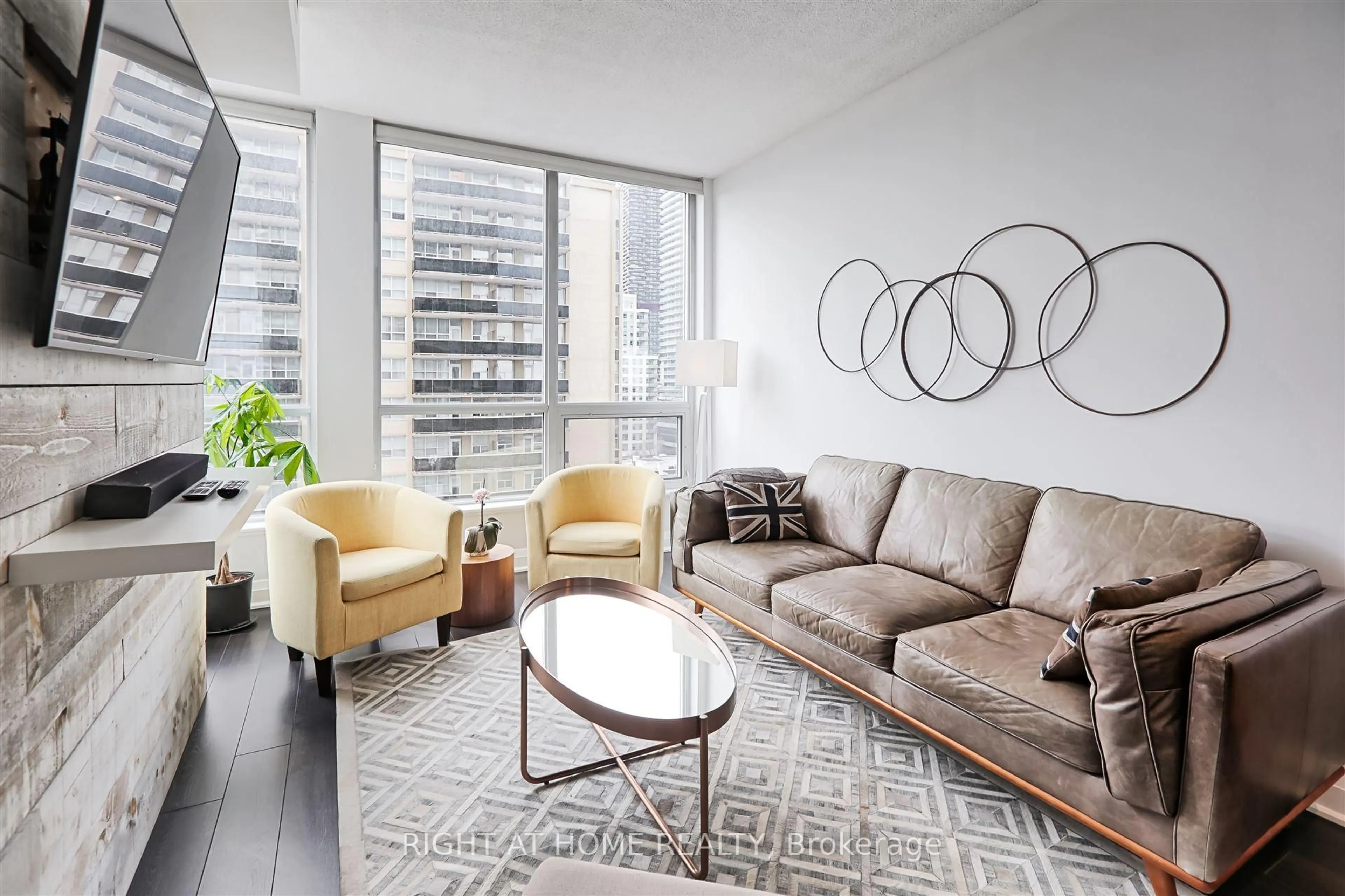 Living room with furniture, unknown for 83 Redpath Ave #908, Toronto Ontario M4S 0A2