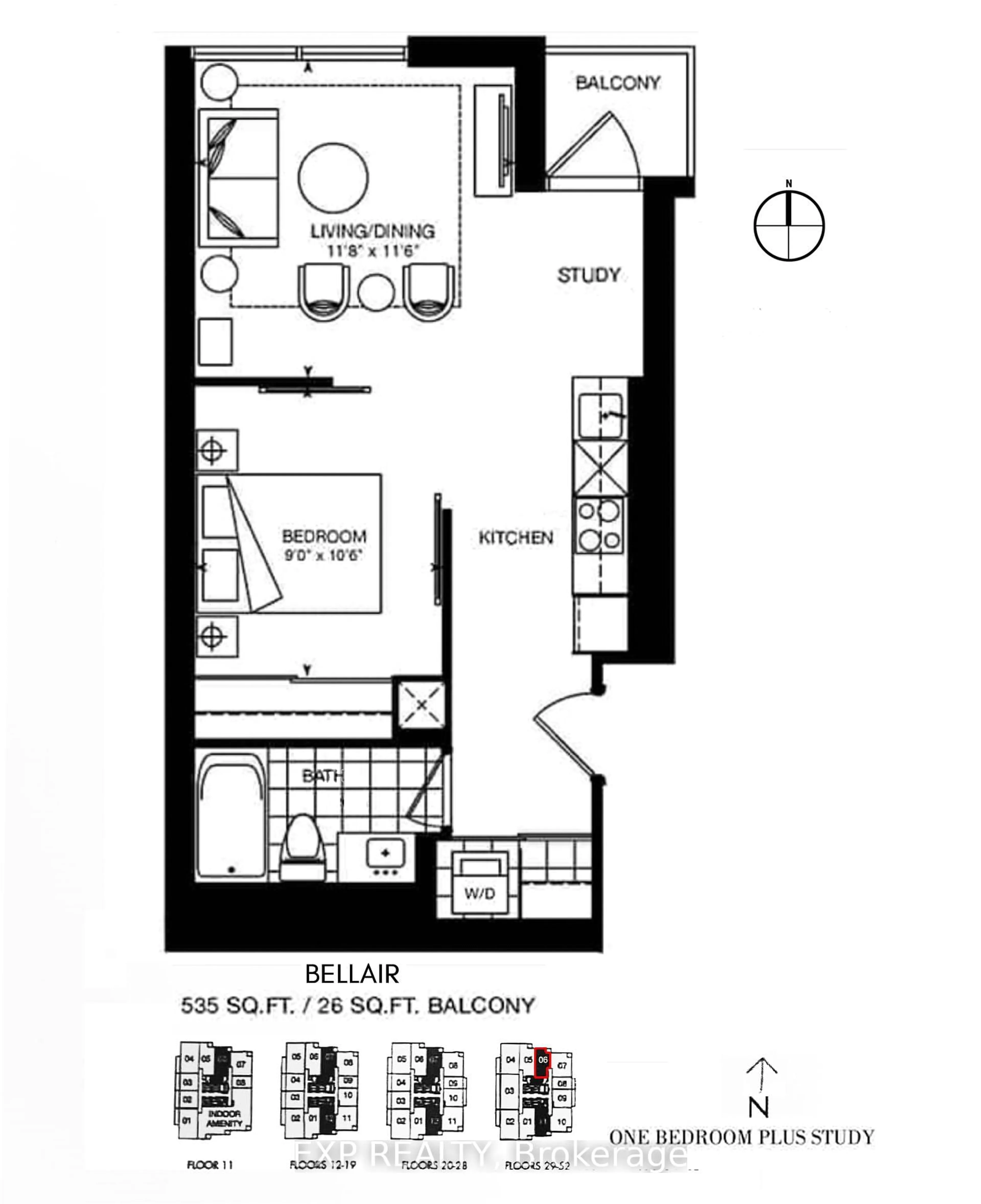 Floor plan for 395 Bloor St #3306, Toronto Ontario M4W 0B4