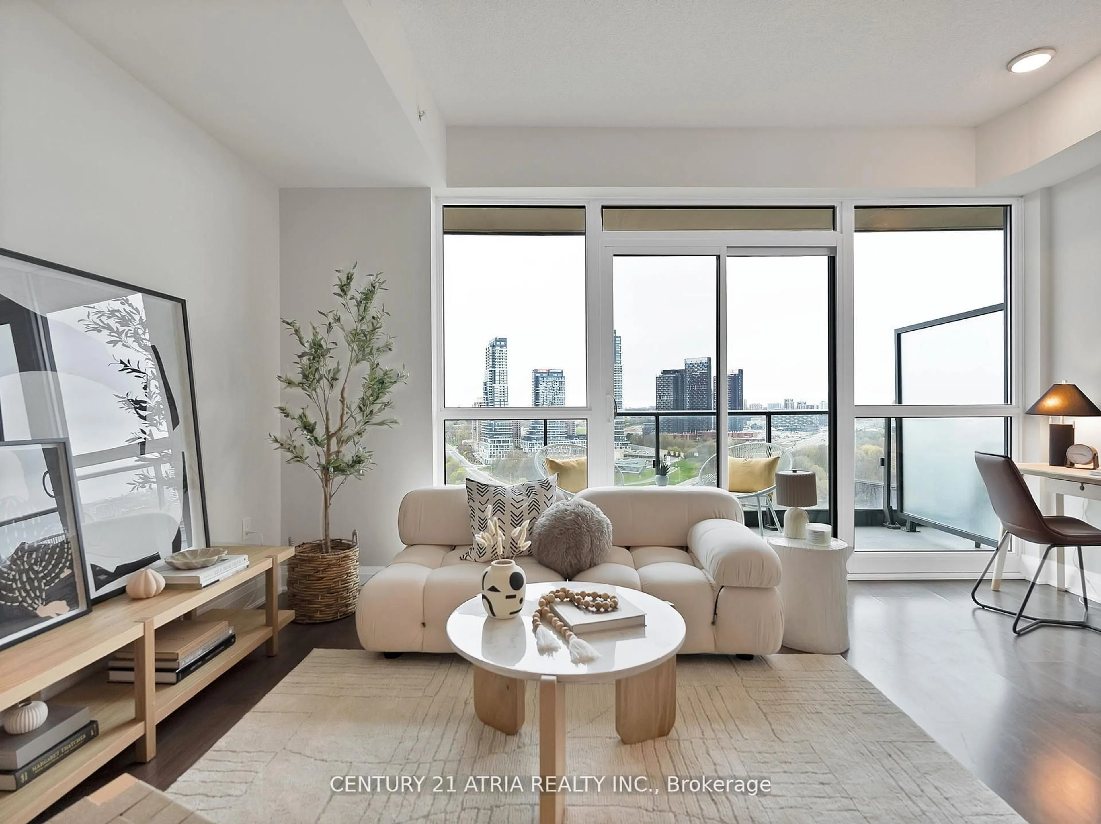 Living room with furniture, unknown for 160 Vanderhoof Ave #LPH18, Toronto Ontario M4G 0B7