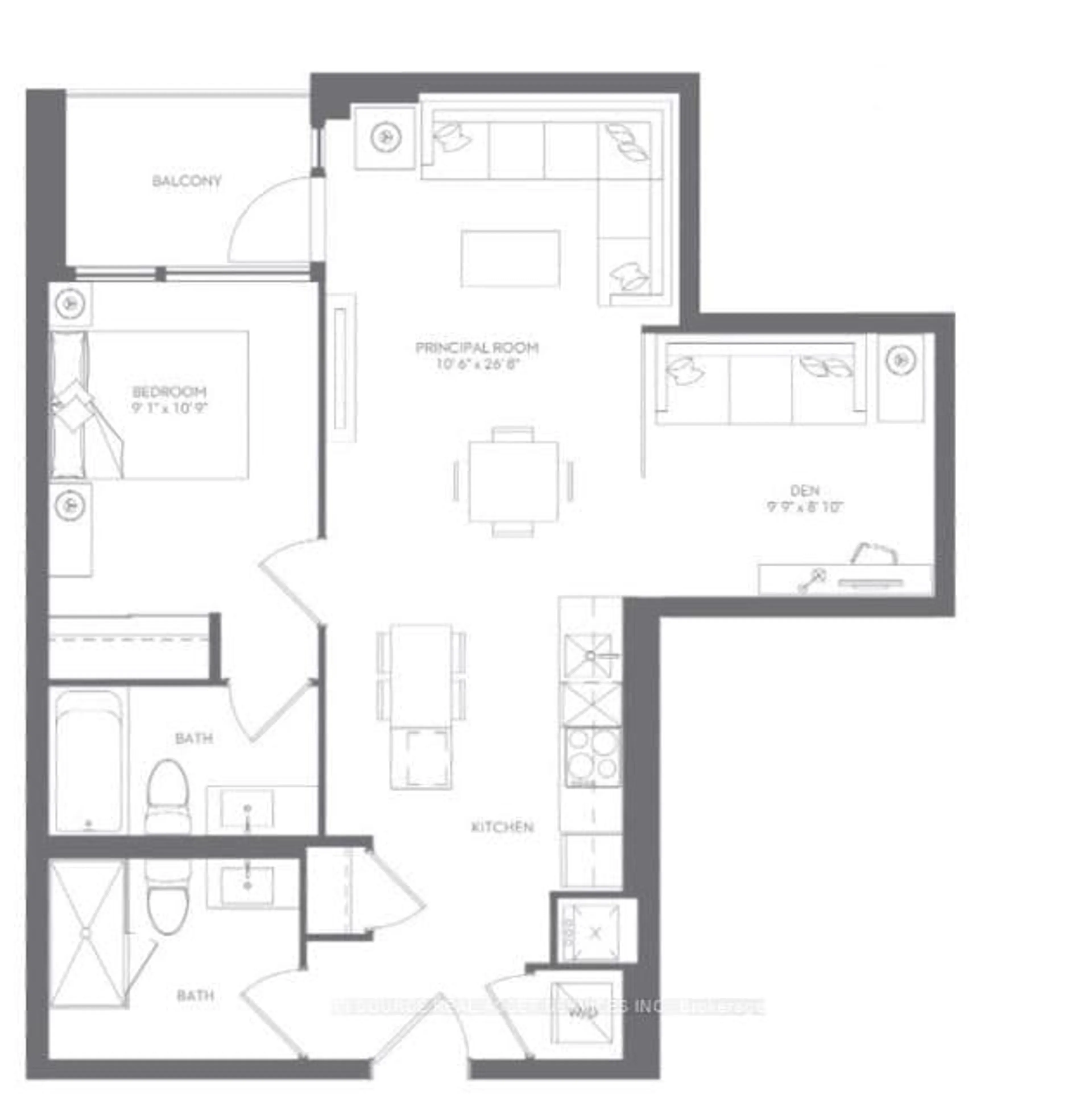 Floor plan for 8 Tippett Rd #212, Toronto Ontario M3H 0E7