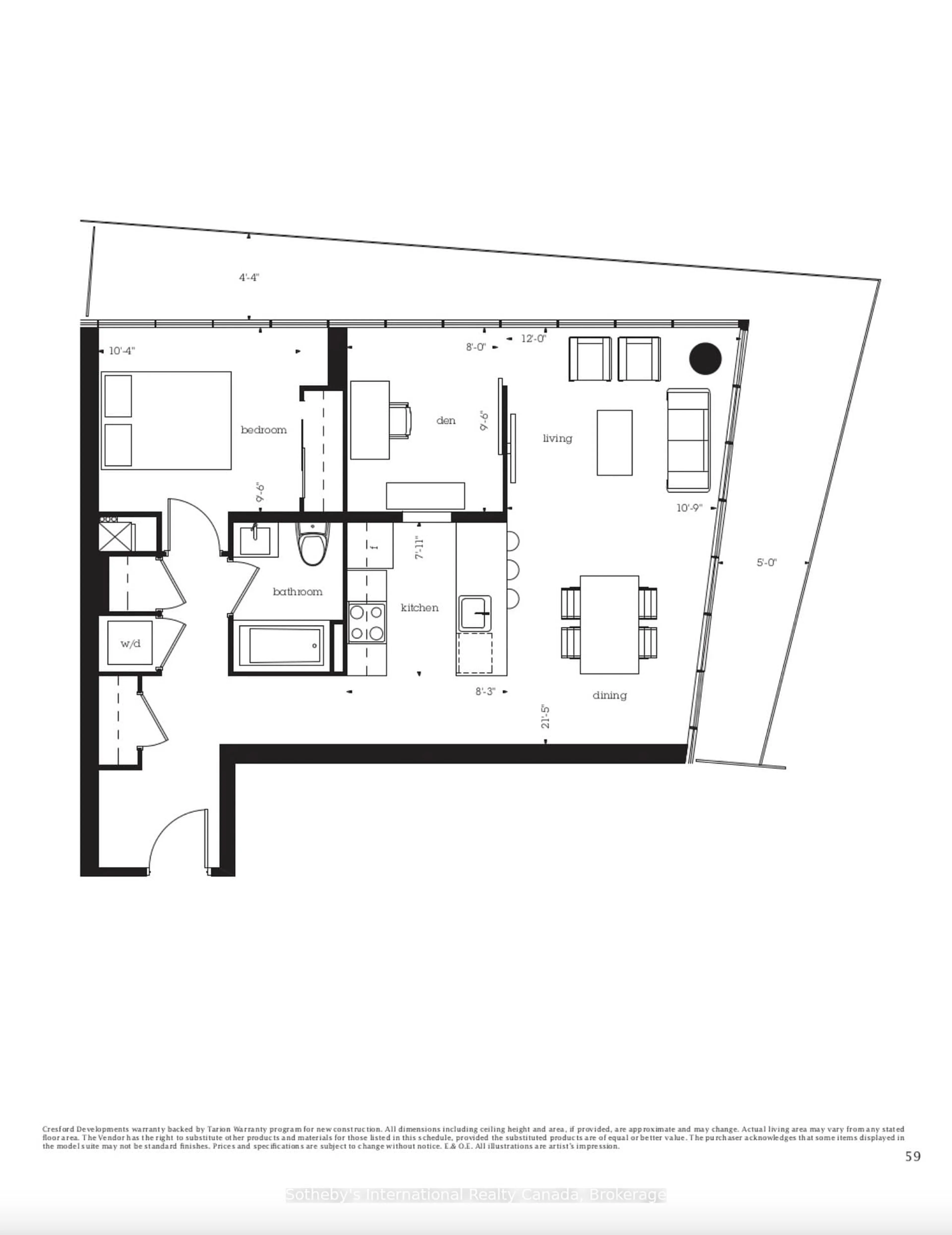 Floor plan for 1815 Yonge St #1806, Toronto Ontario M4T 2A4
