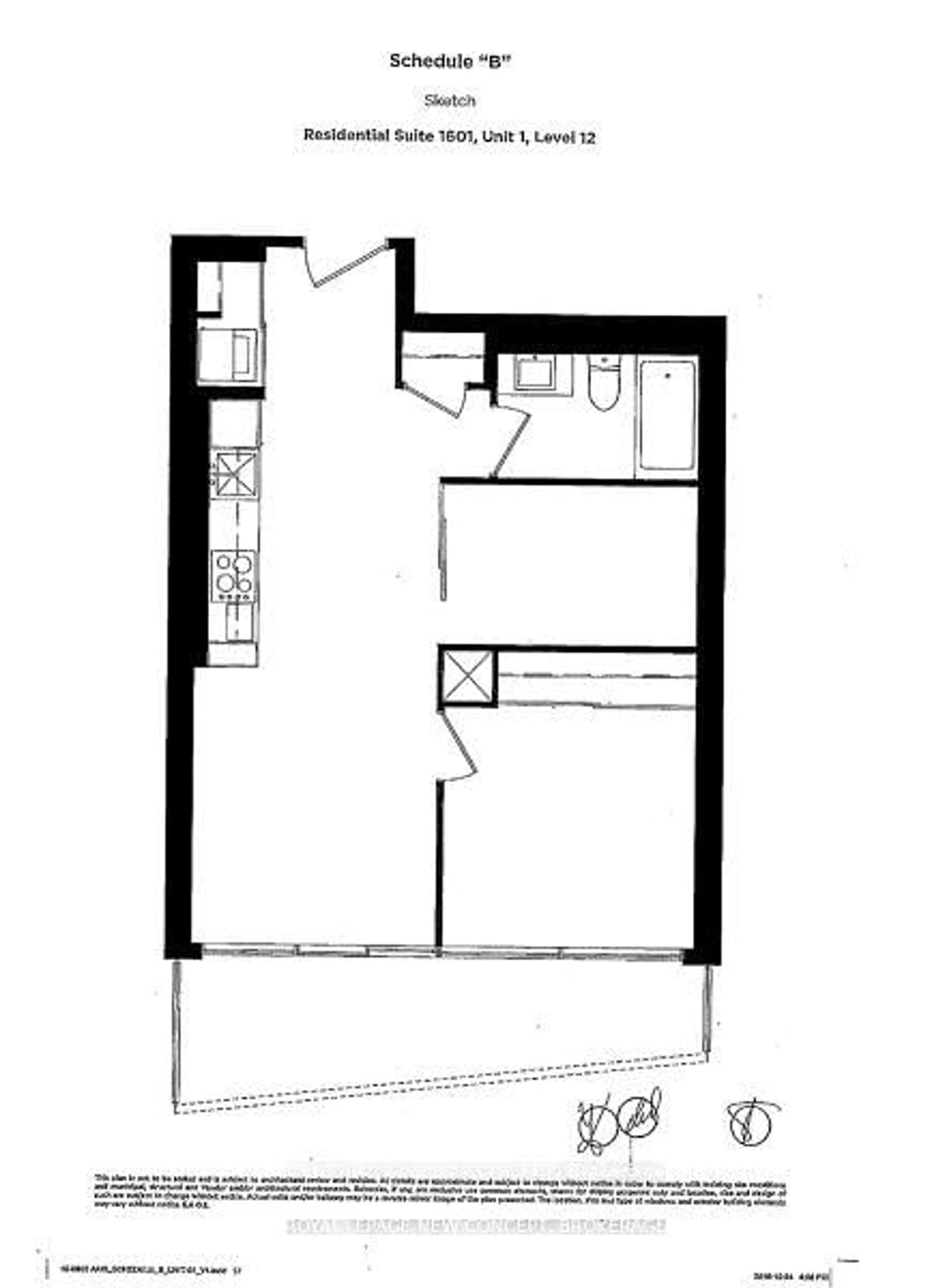 Floor plan for 85 Wood St #1601, Toronto Ontario M4Y 0E8