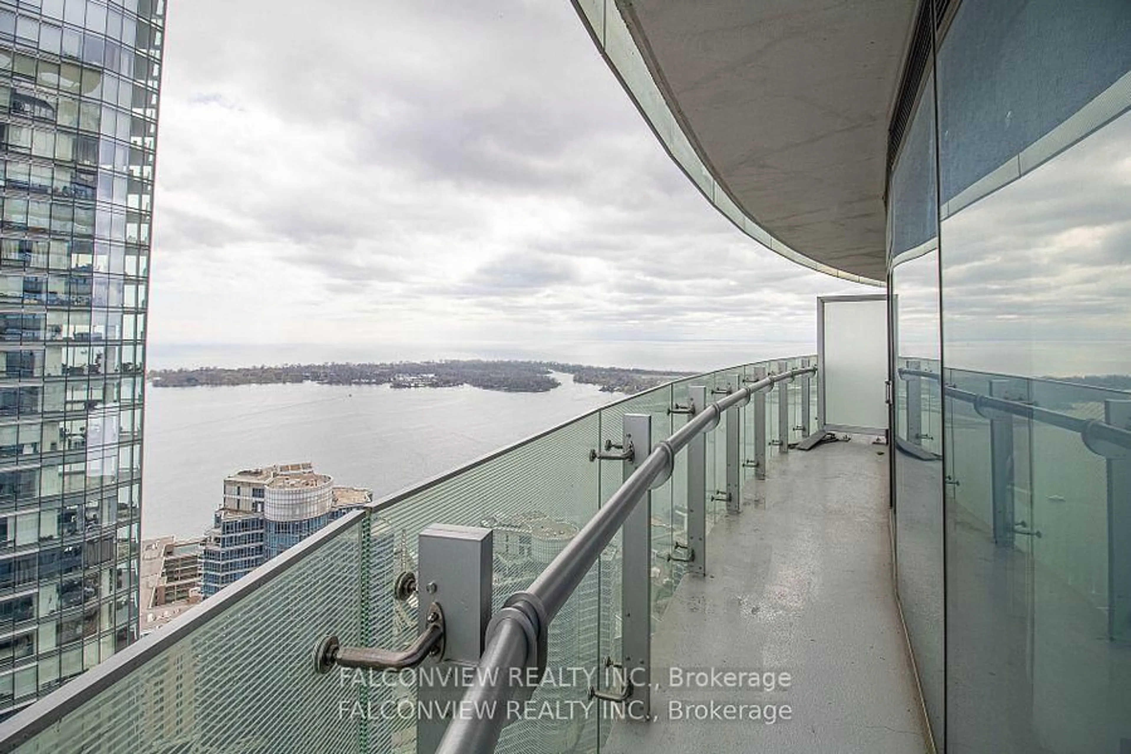 Balcony in the apartment, water/lake/river/ocean view for 12 York St #4902, Toronto Ontario M5J 0A9