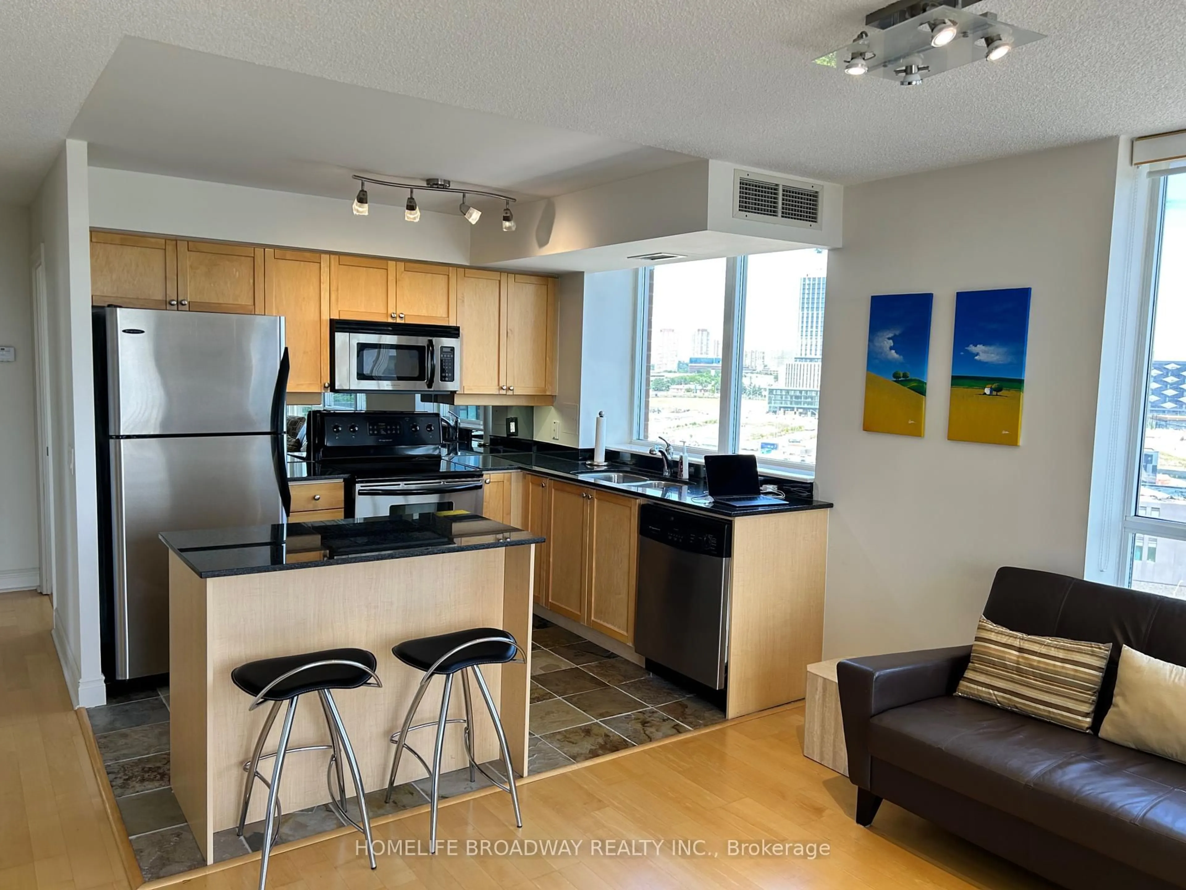 Open concept kitchen, unknown for 1103 Leslie St #1203, Toronto Ontario M3C 4G8