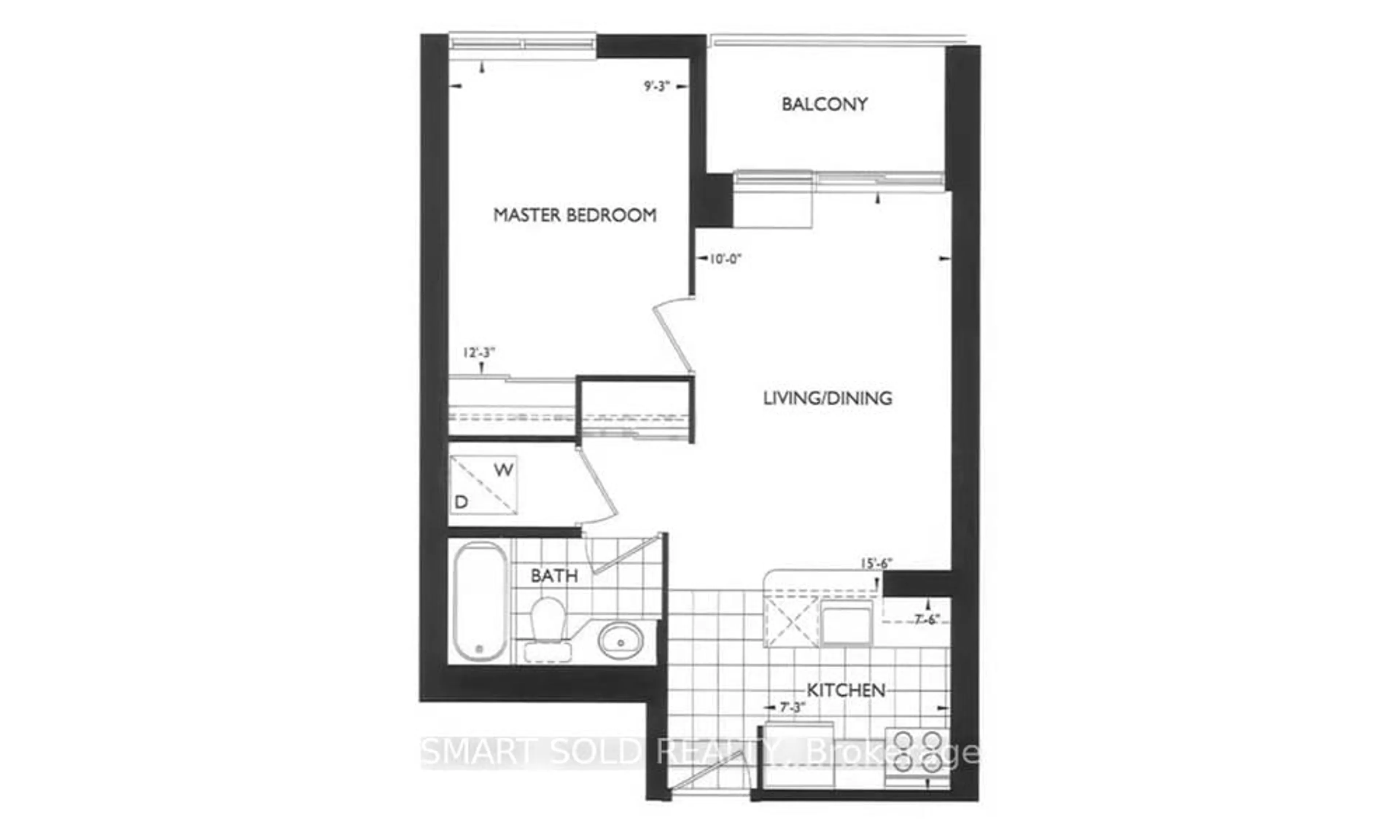 Floor plan for 4978 Yonge St #811, Toronto Ontario M2N 7G8