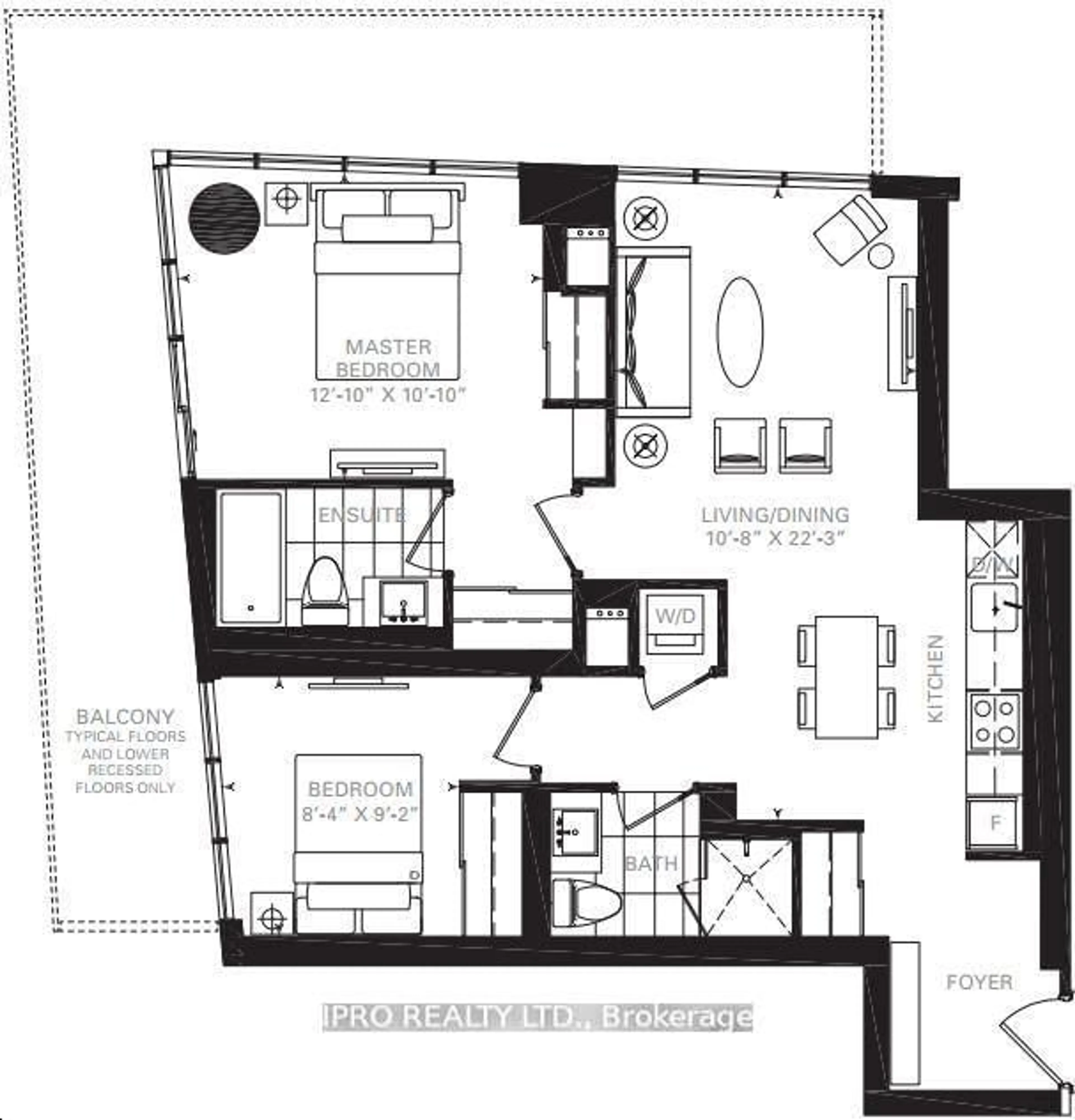Floor plan for 125 Blue Jays Way #1905, Toronto Ontario M5V 0N5