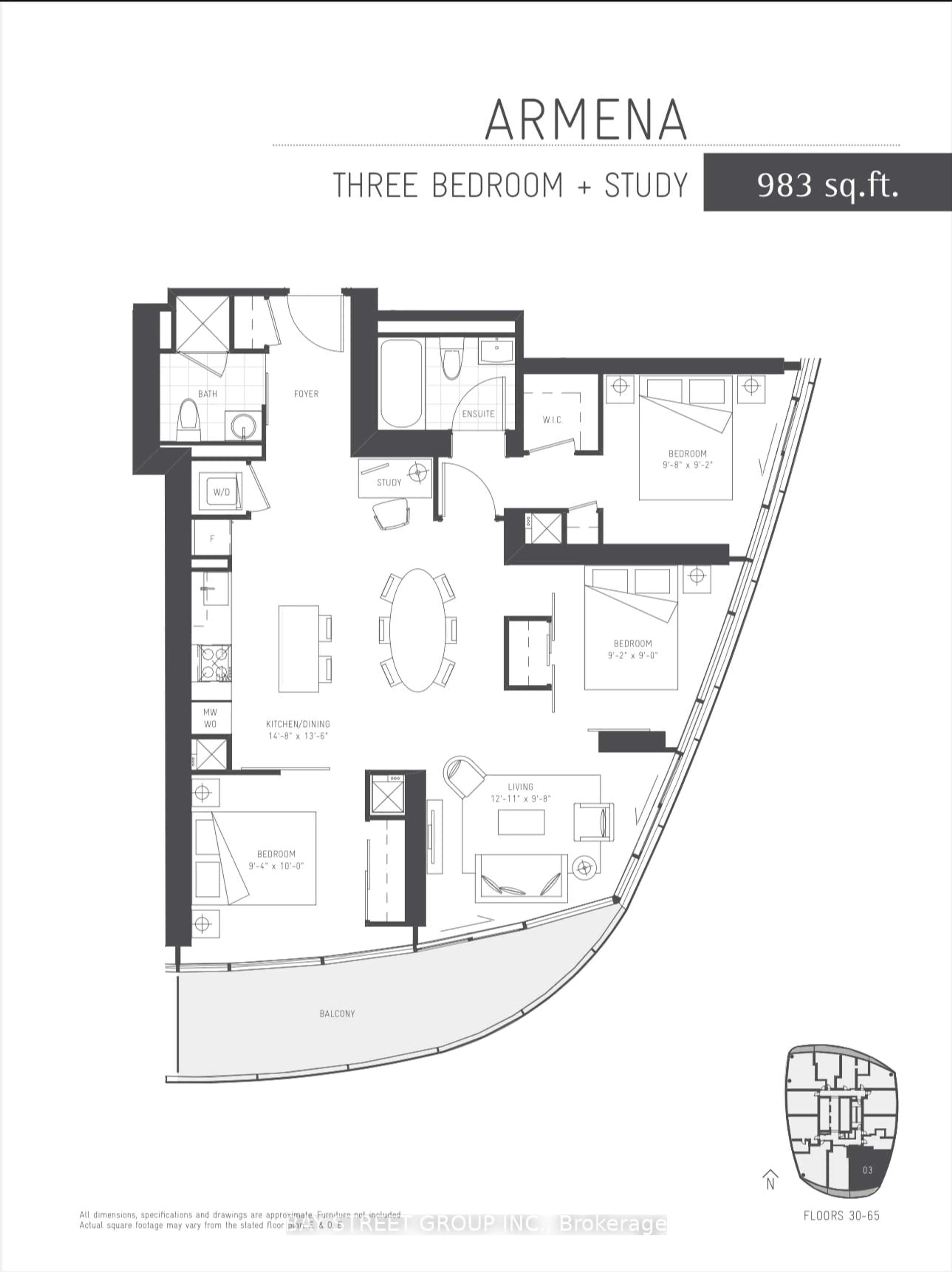 Floor plan for 14 York St #5903, Toronto Ontario M5J 0B1