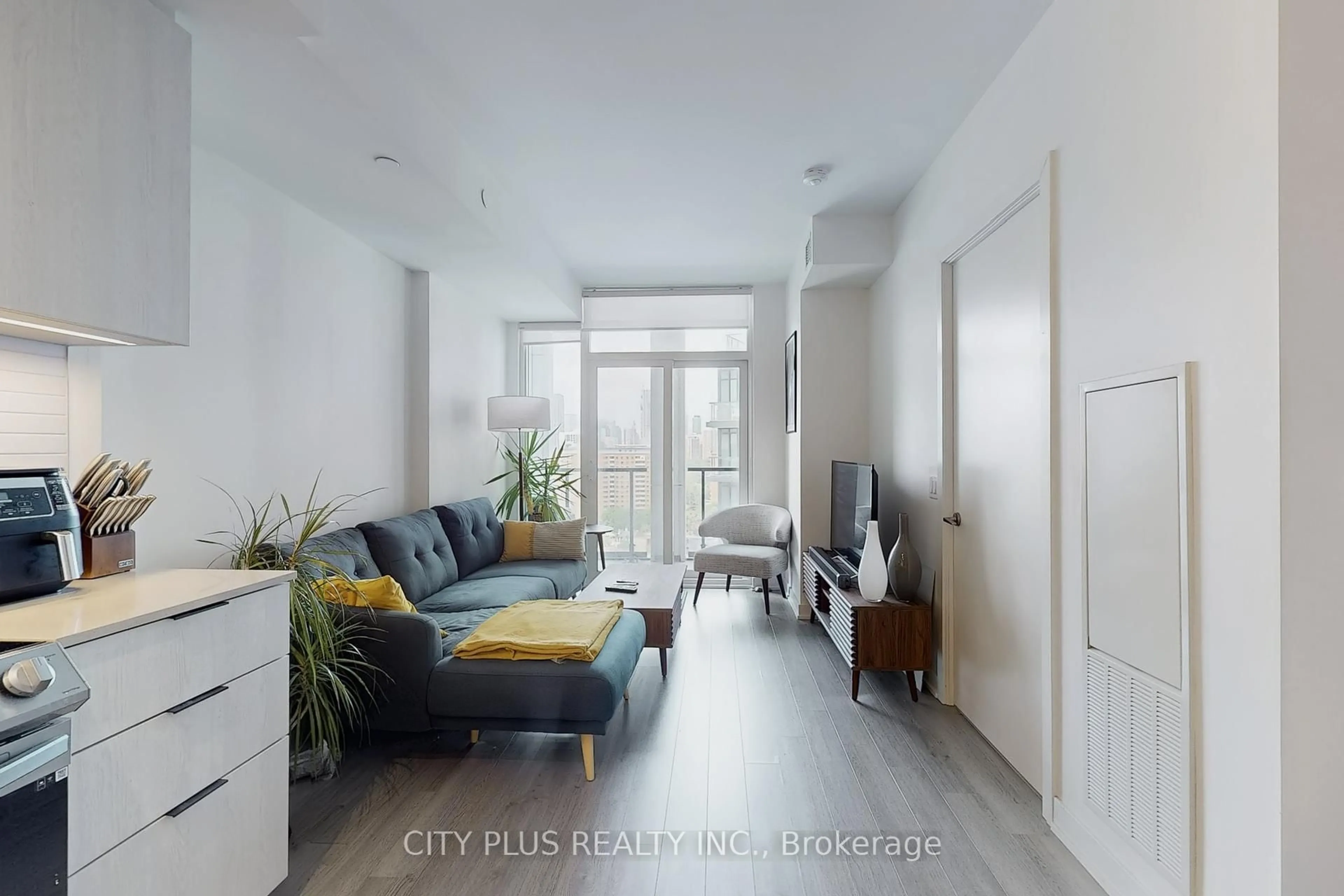 Living room with furniture, unknown for 50 Power St #1415, Toronto Ontario M5A 0V3
