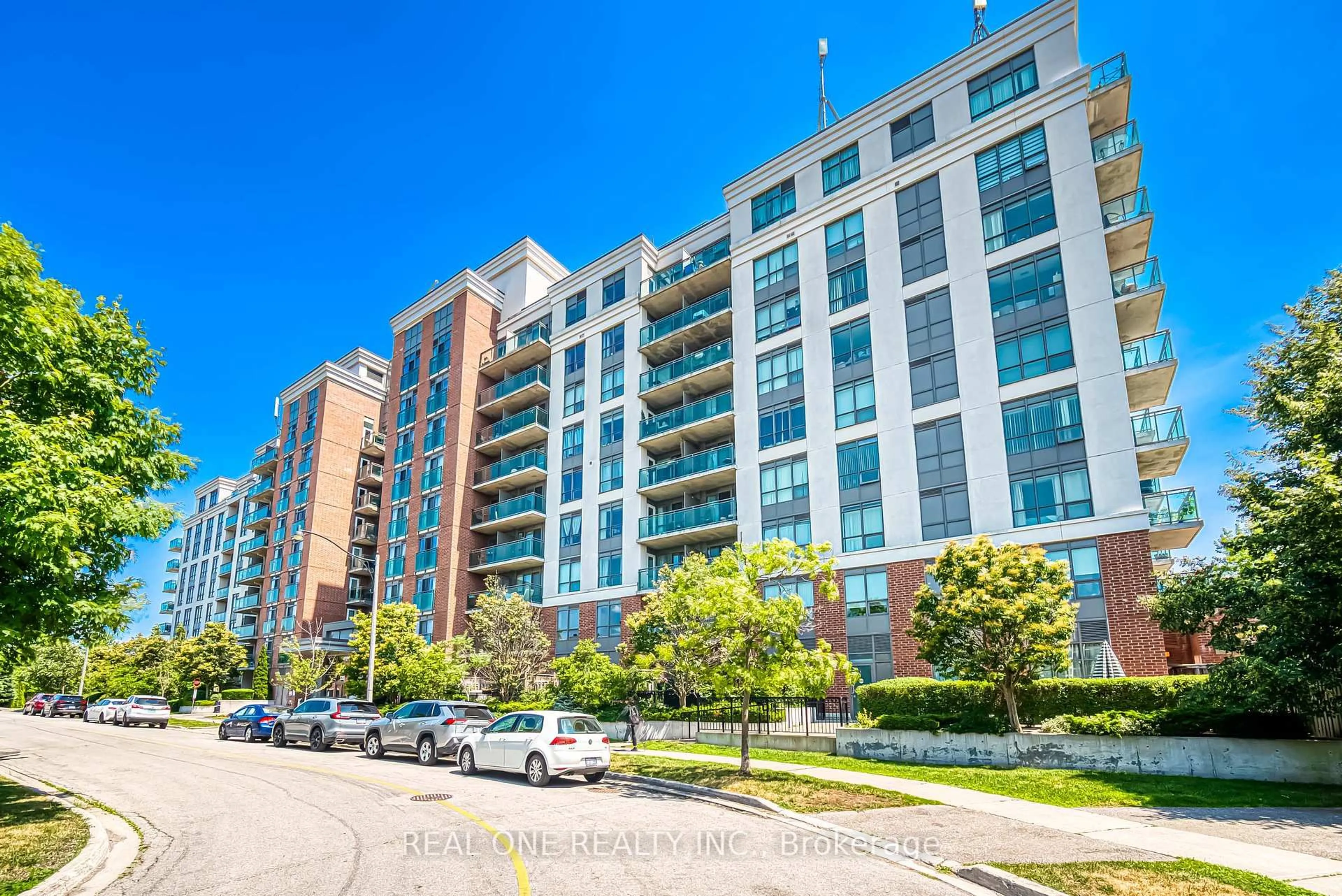 A pic from outside/outdoor area/front of a property/back of a property/a pic from drone, unknown for 120 Dallimore Circ #723, Toronto Ontario M3C 4C5