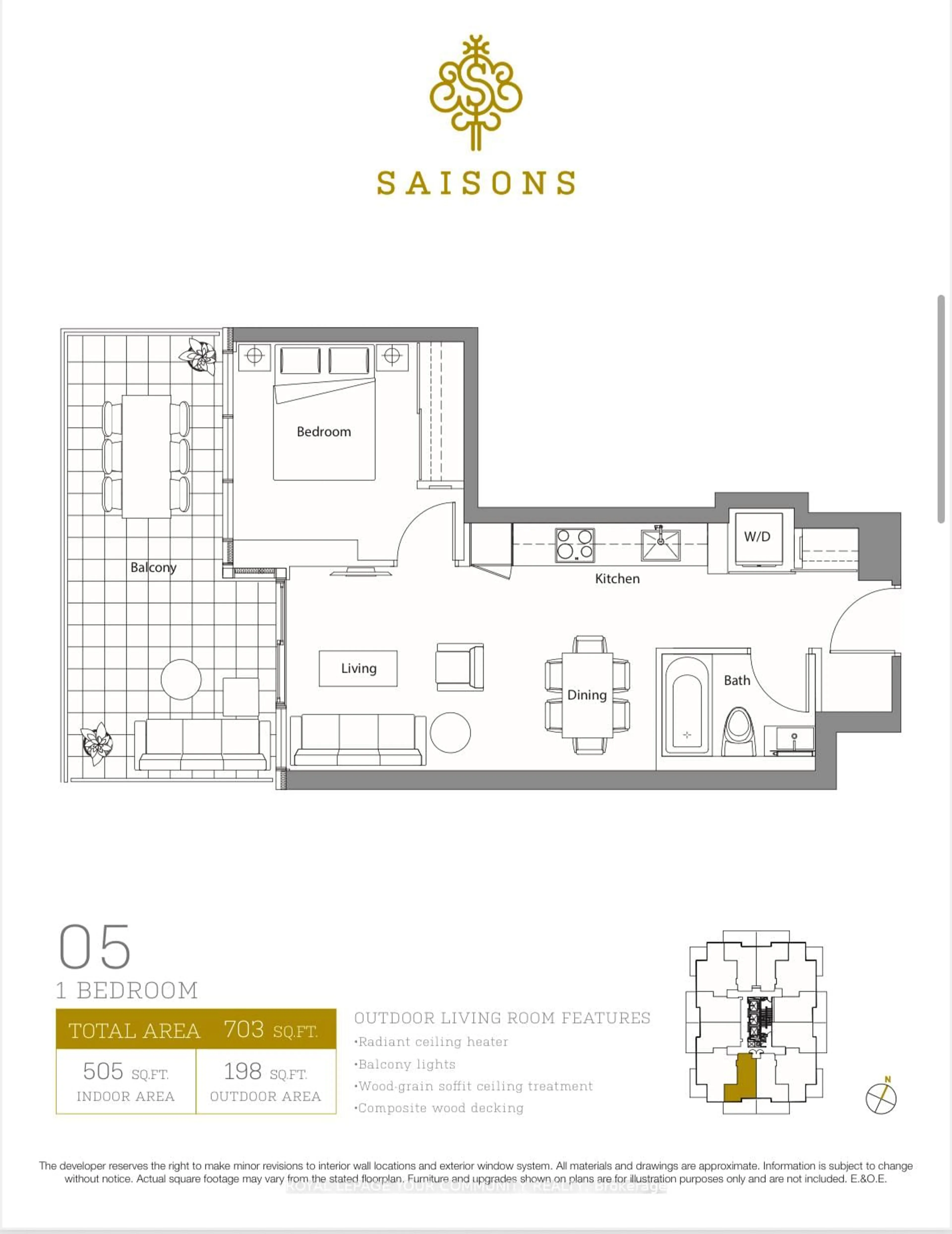 Floor plan for 27 McMahon Dr #2005, Toronto Ontario M2K 0J2