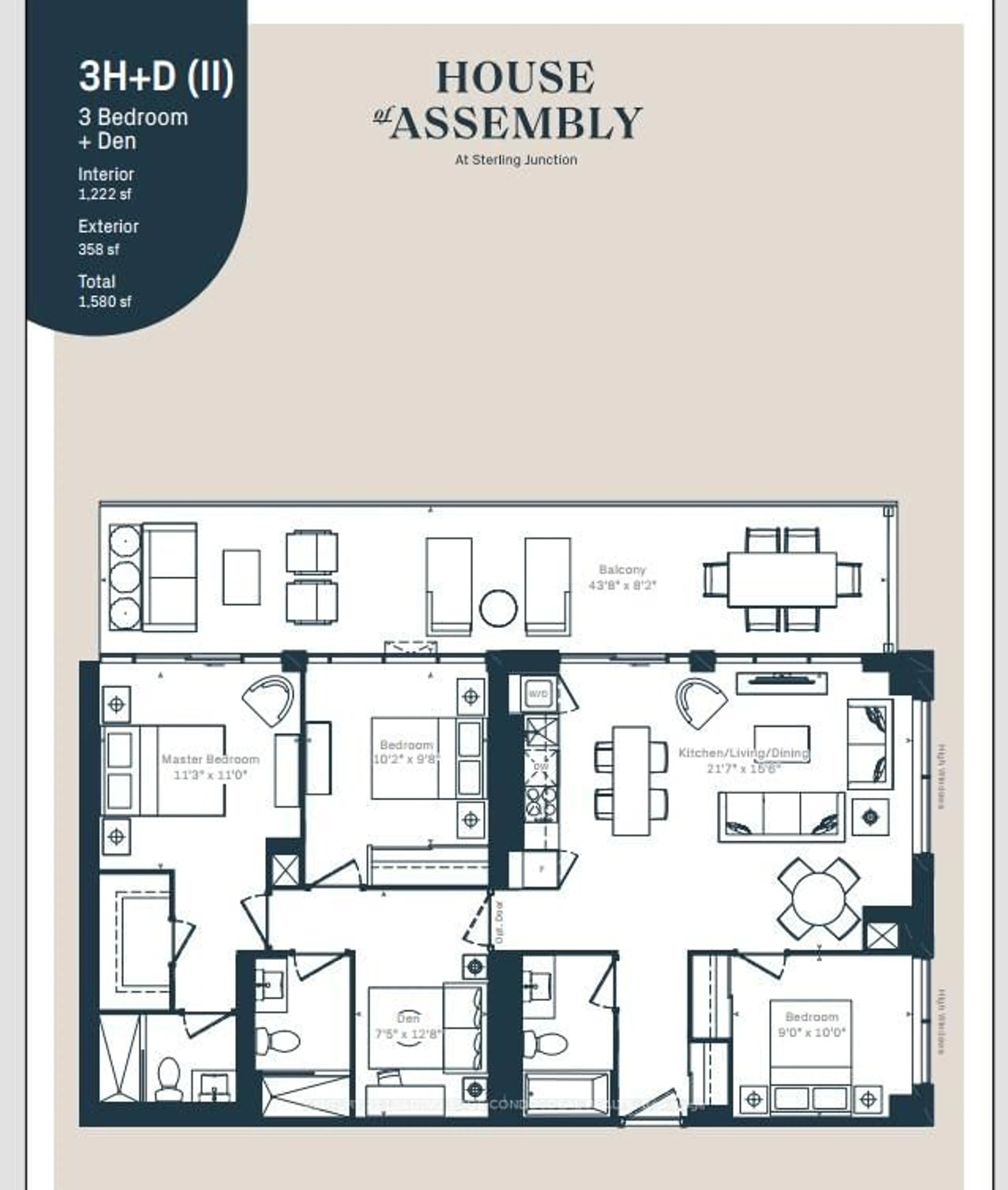Floor plan for 181 Sterling Rd #LPH04, Toronto Ontario M6R 2B2