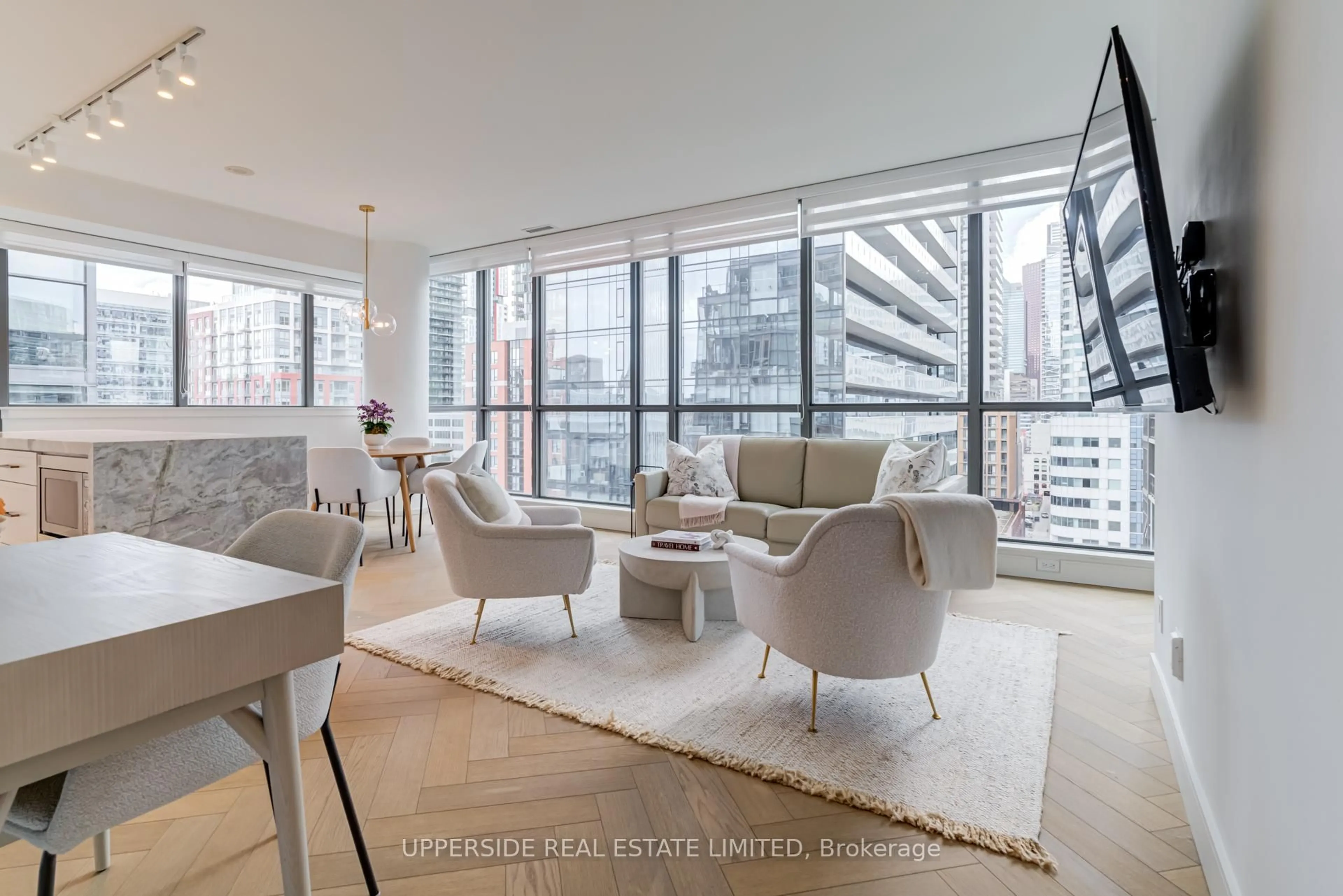 Living room with furniture, unknown for 8 Charlotte St #1103, Toronto Ontario M5V 0K4
