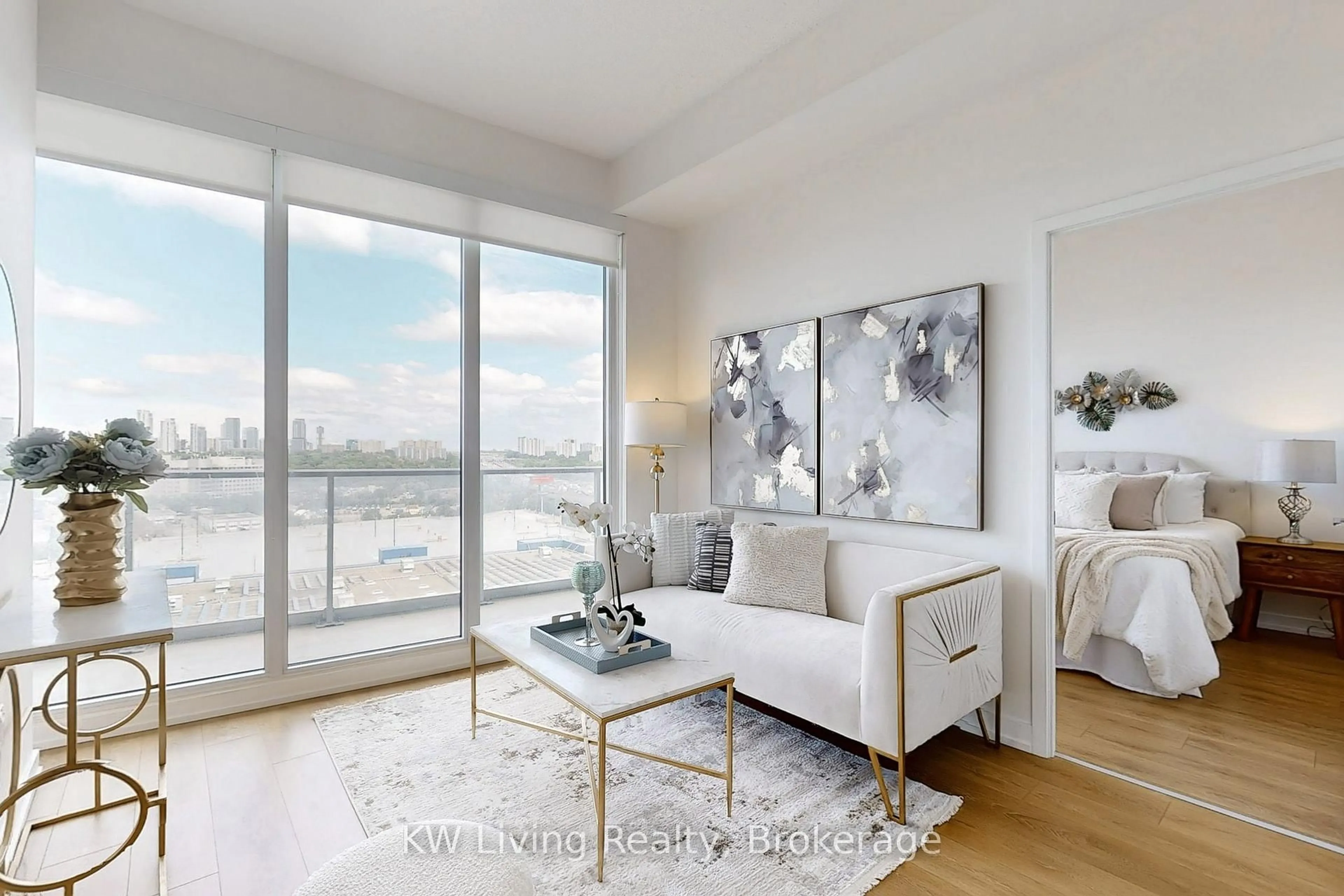 Living room with furniture, unknown for 117 Mcmahon Dr #911, Toronto Ontario M2K 0E4