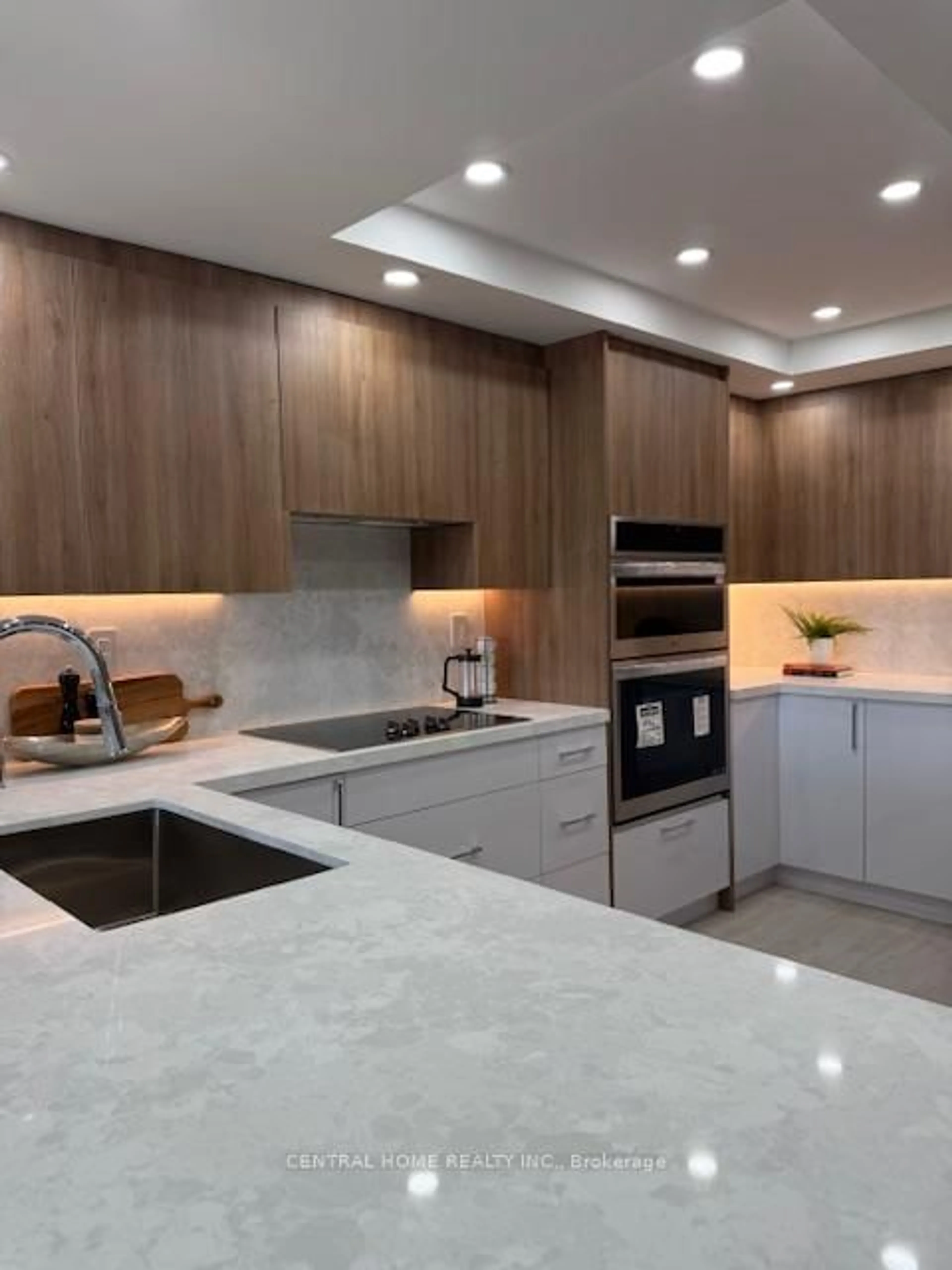 Contemporary kitchen, ceramic/tile floor for 55 Skymark Dr #605, Toronto Ontario M2H 3N4