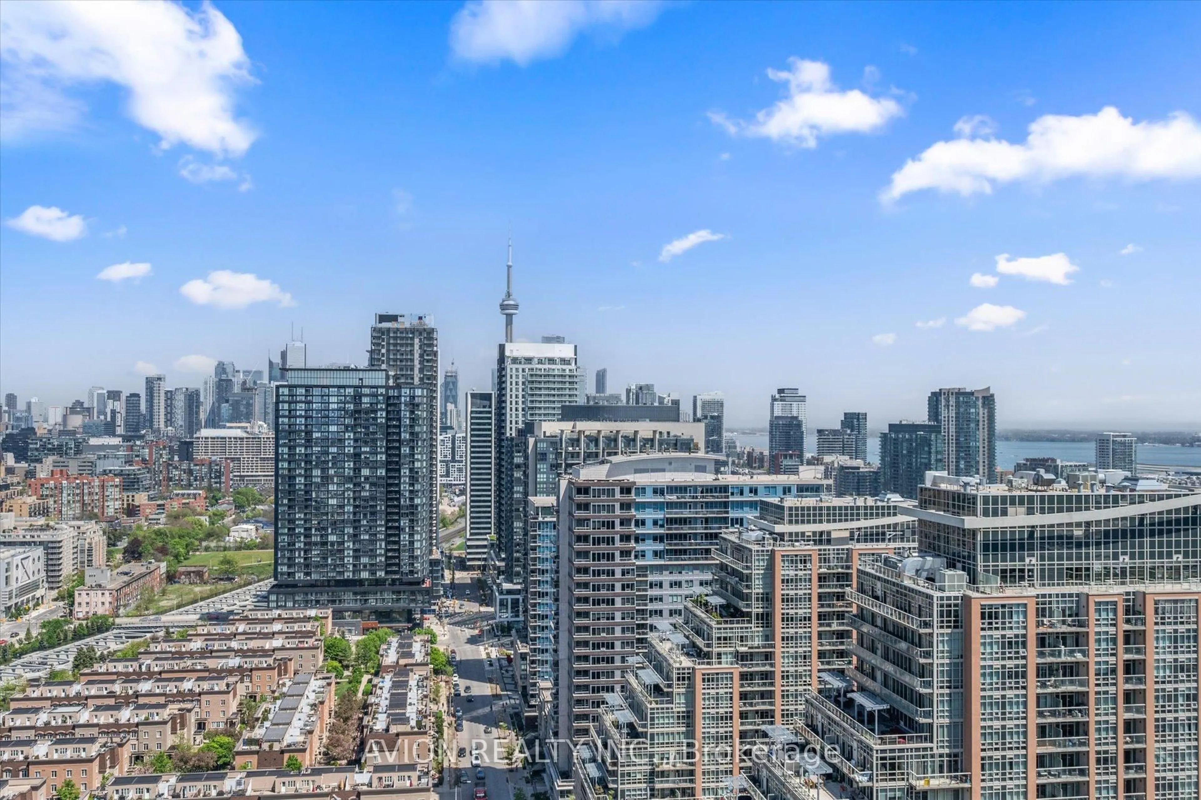 A pic from outside/outdoor area/front of a property/back of a property/a pic from drone, city buildings view from balcony for 135 East Liberty St #2609, Toronto Ontario M6K 0G7