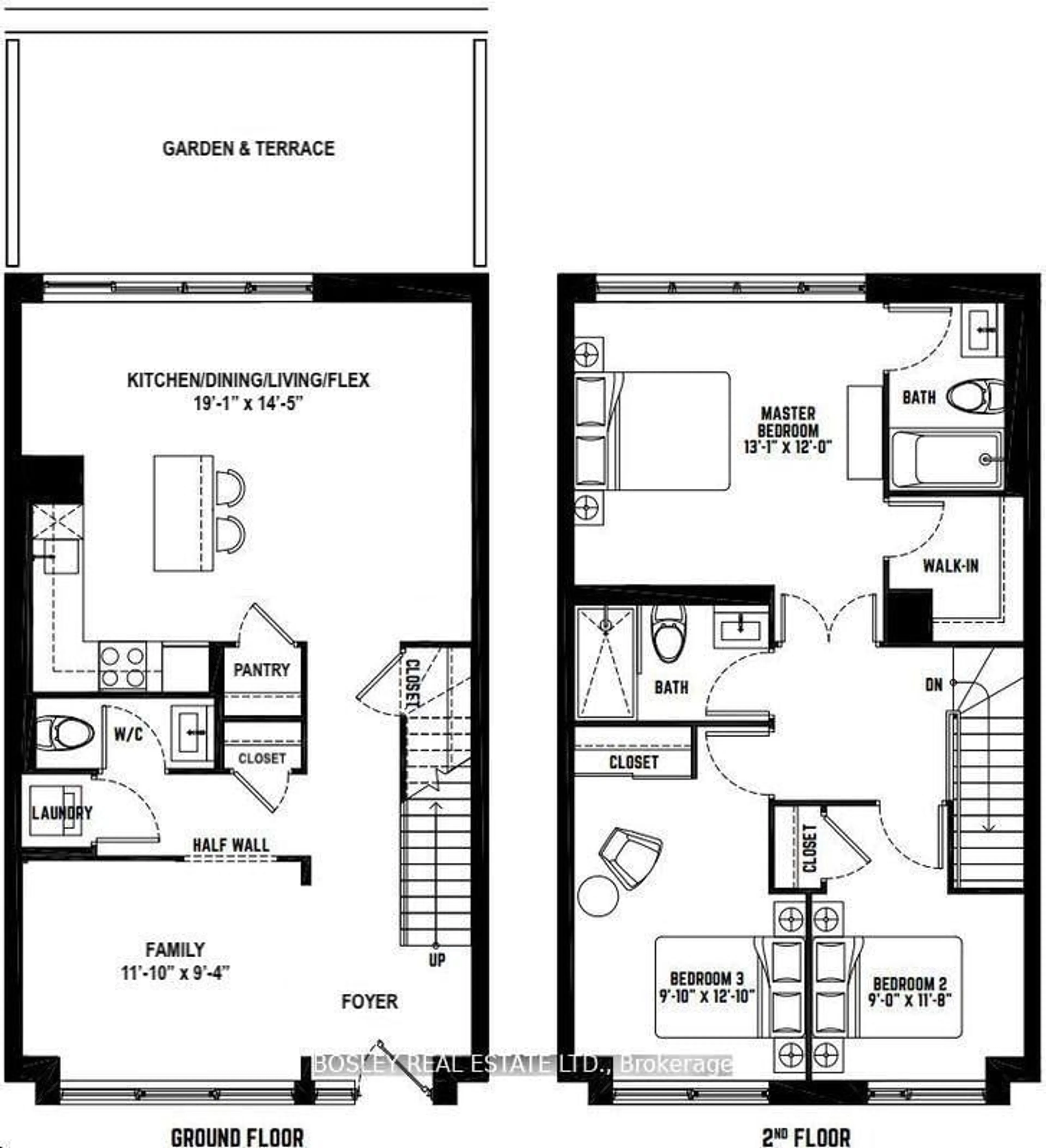 Floor plan for 120 Parliament St #TH04, Toronto Ontario M5A 2Y8