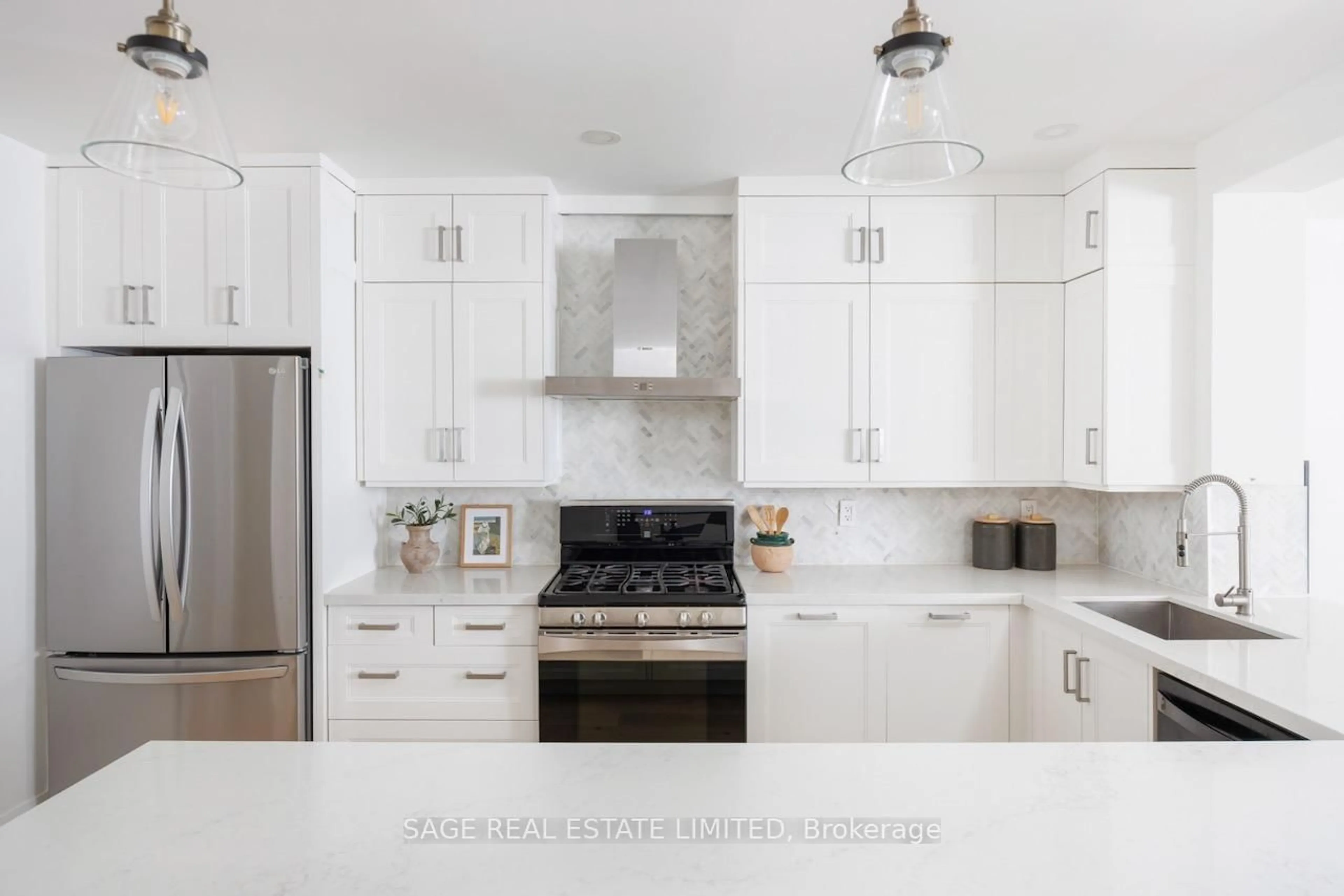 Contemporary kitchen, ceramic/tile floor for 195 Albertus Ave, Toronto Ontario M4R 1J6