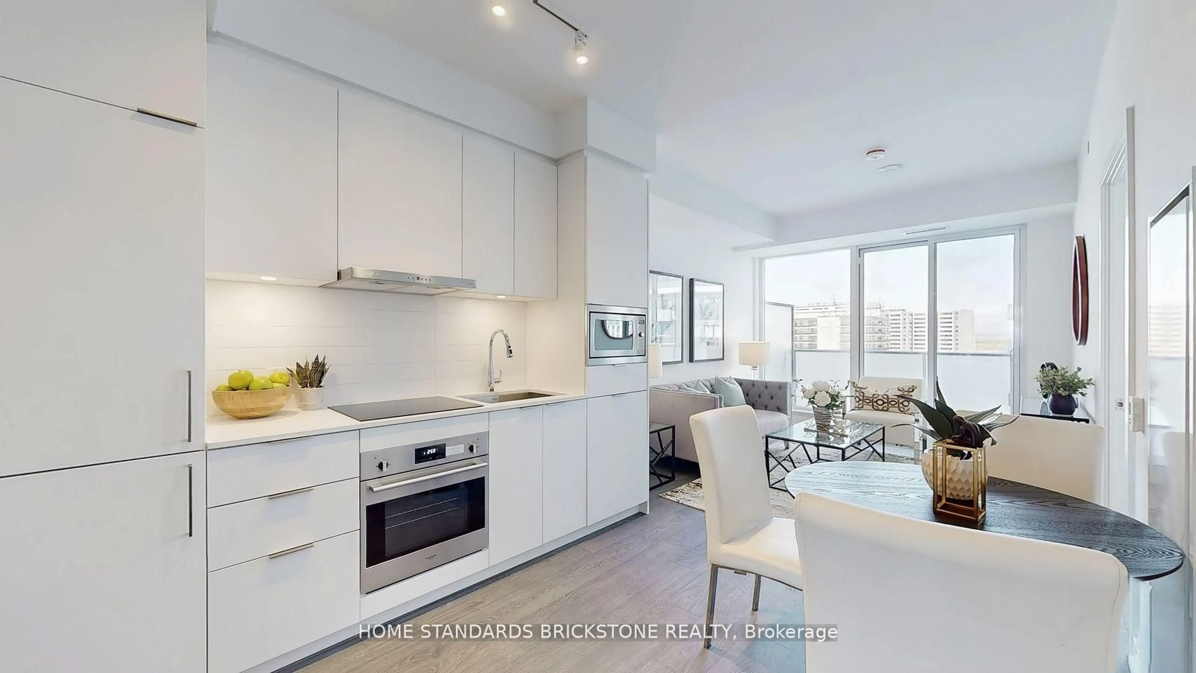 Open concept kitchen, ceramic/tile floor for 8 Olympic Garden Dr #S1014, Toronto Ontario M2M 0B9