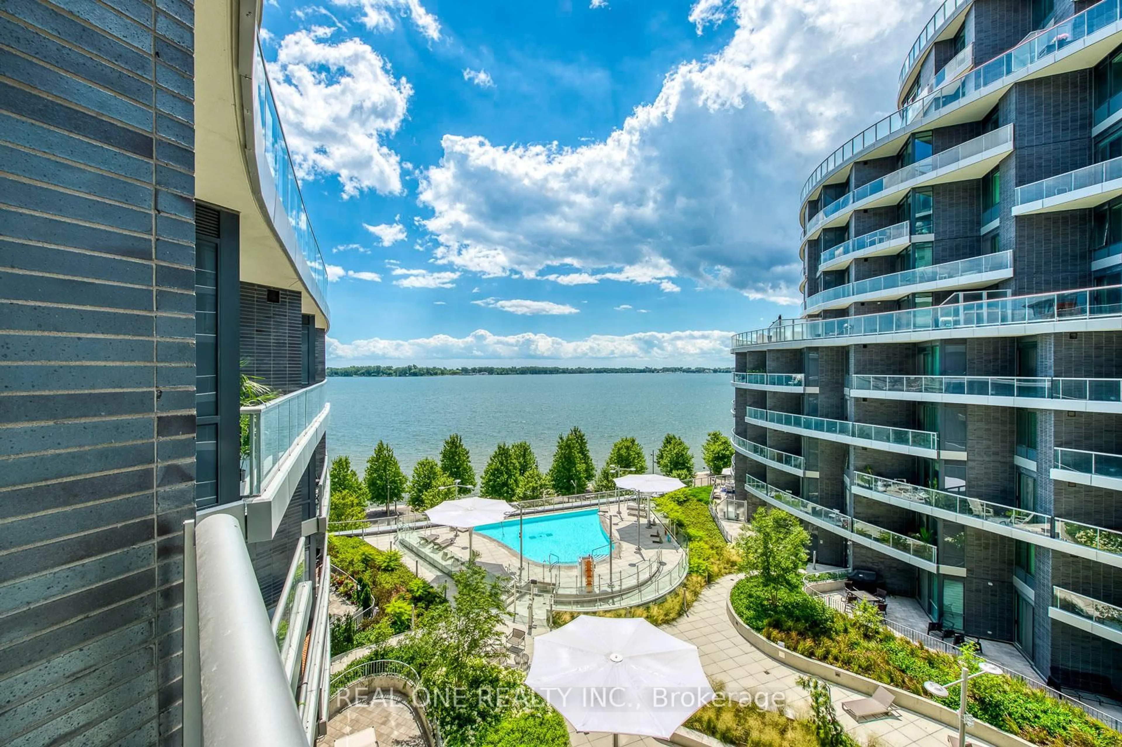 Patio, water/lake/river/ocean view for 1 Edgewater Dr #612, Toronto Ontario M5A 0L1