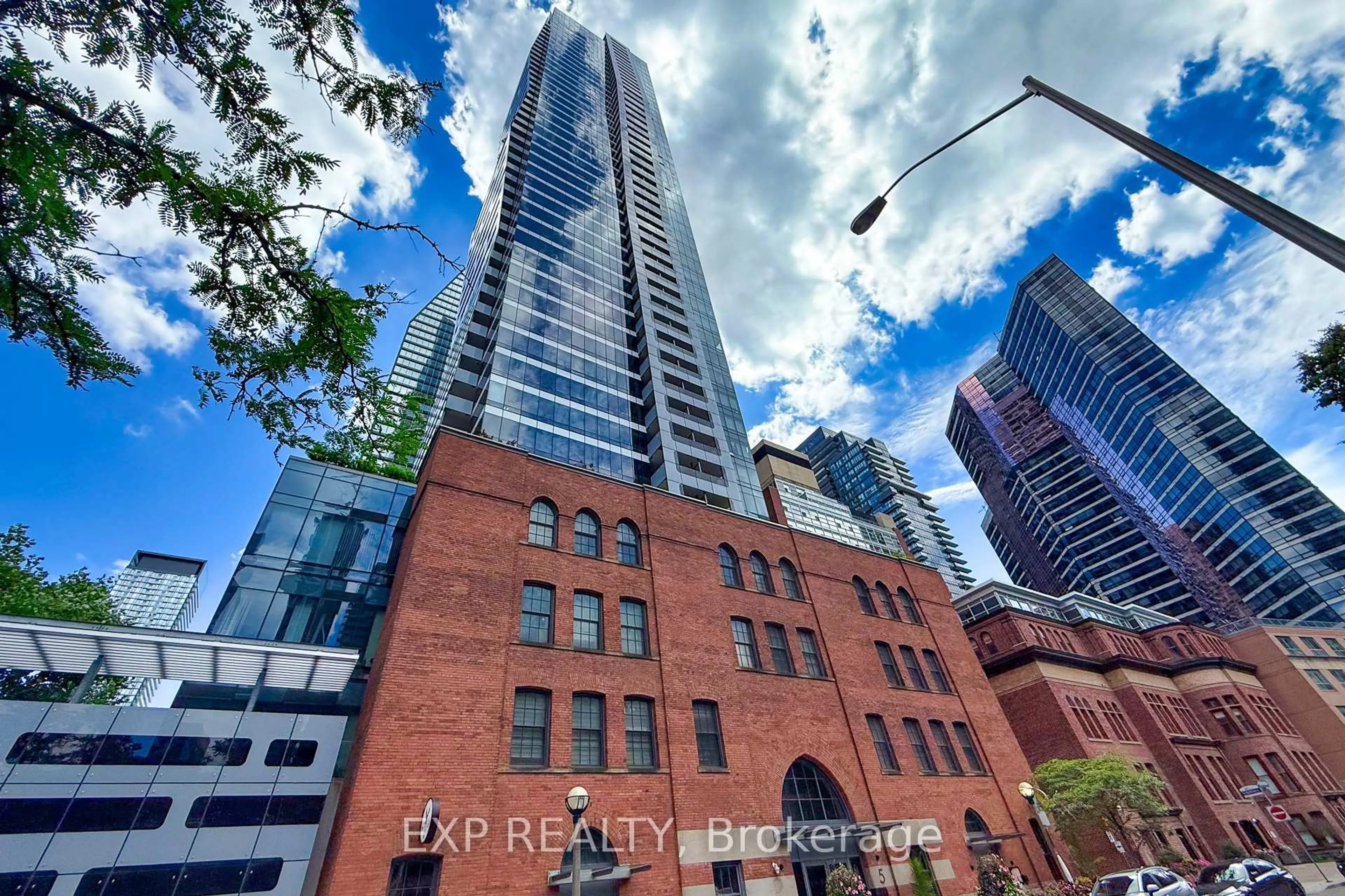 A pic from outside/outdoor area/front of a property/back of a property/a pic from drone, building for 5 St. Joseph St #1211, Toronto Ontario M4Y 1J6