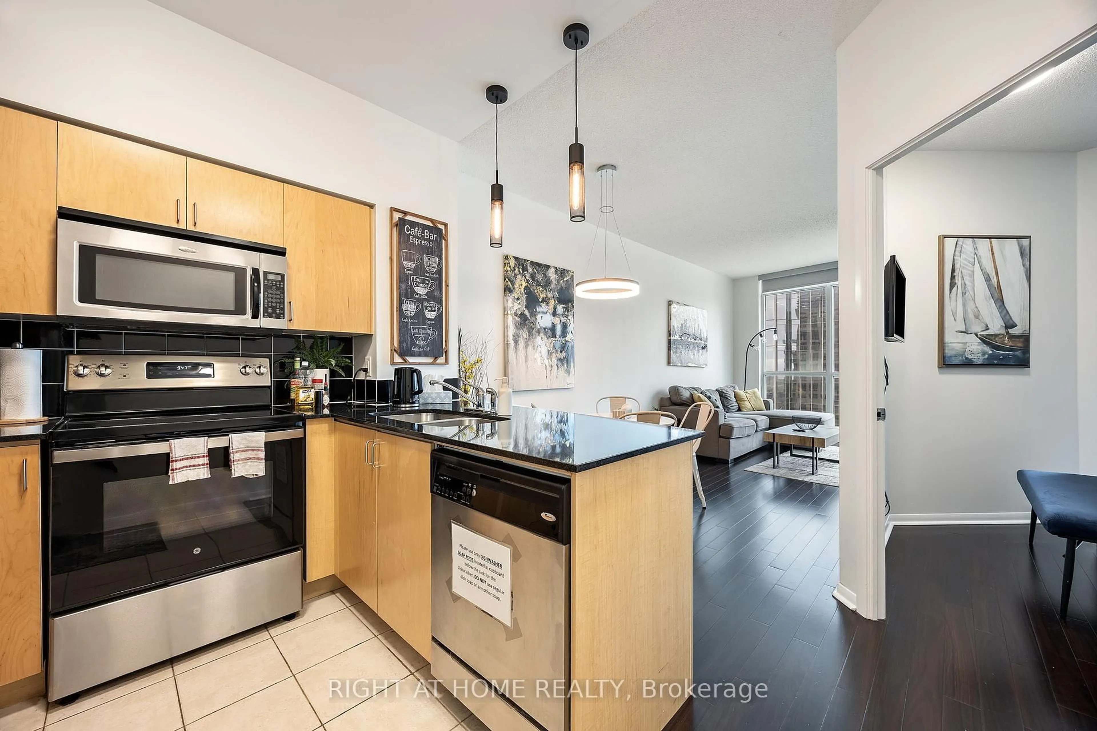 Open concept kitchen, unknown for 18 Yonge St #3602, Toronto Ontario M5E 1Z8