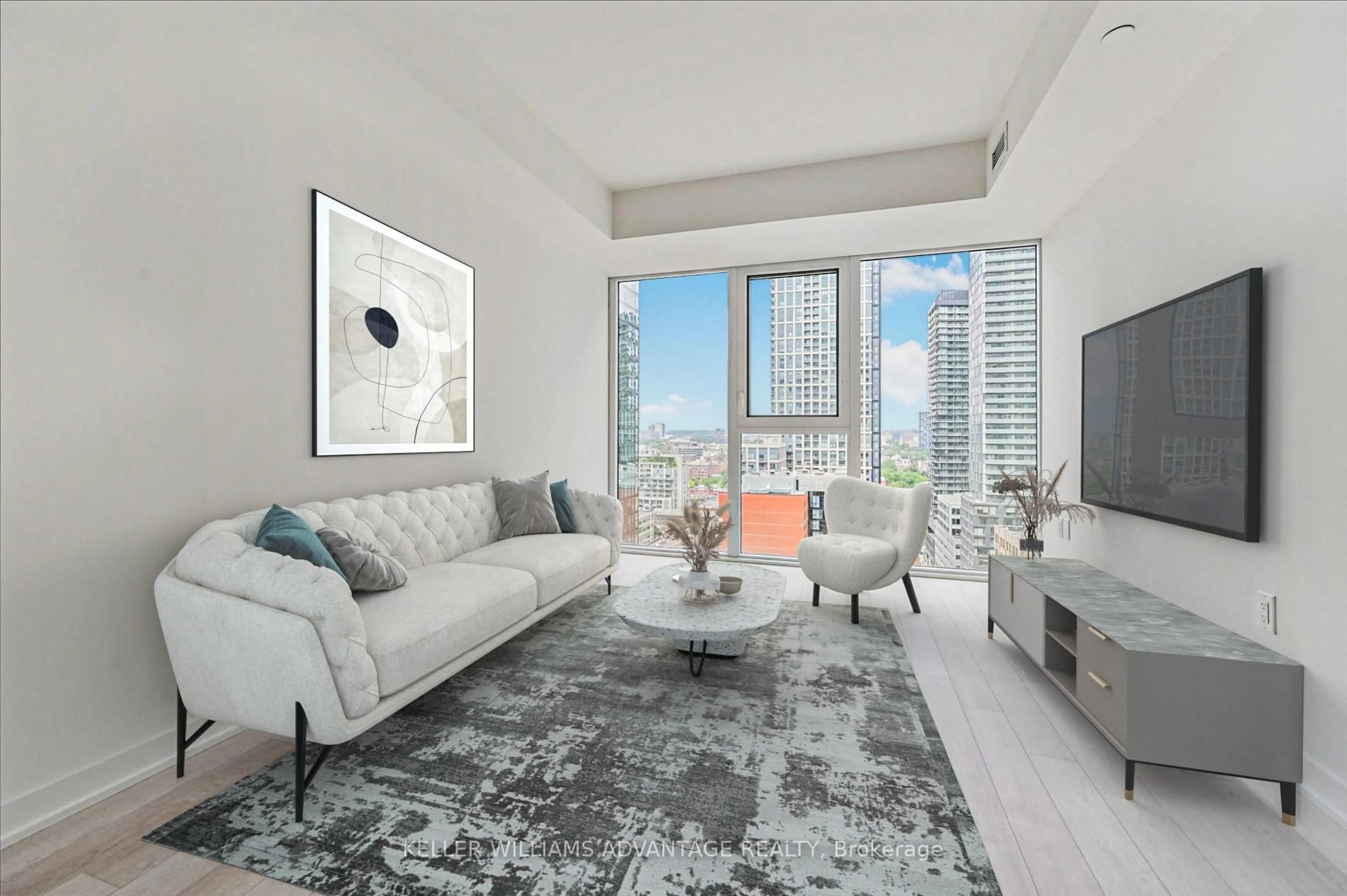Living room with furniture, unknown for 357 King St #1802, Toronto Ontario M5V 0S7
