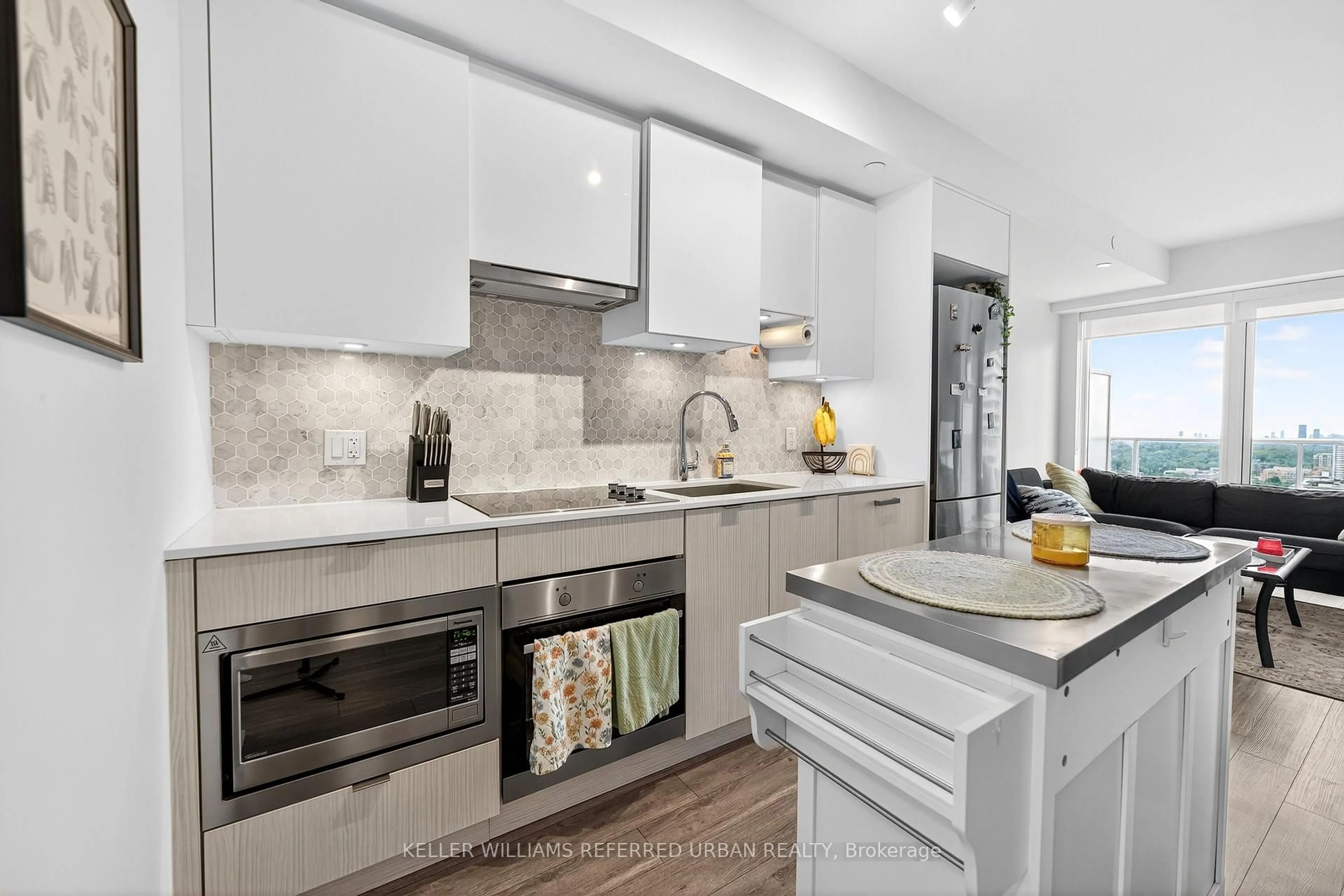 Contemporary kitchen, ceramic/tile floor for 195 Redpath Ave #3108, Toronto Ontario M4P 0E4