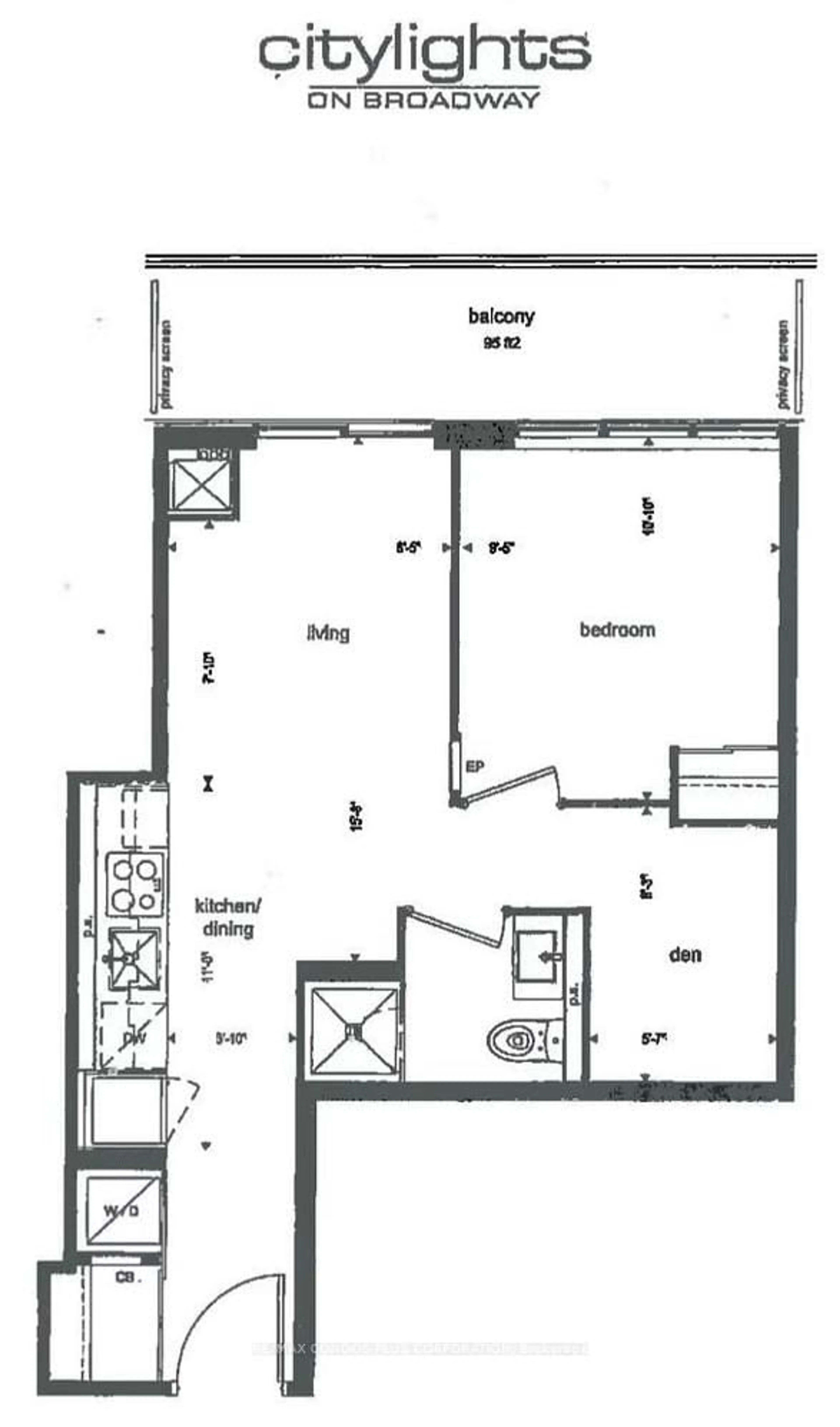Floor plan for 99 Broadway Ave #3506, Toronto Ontario M4P 0E3