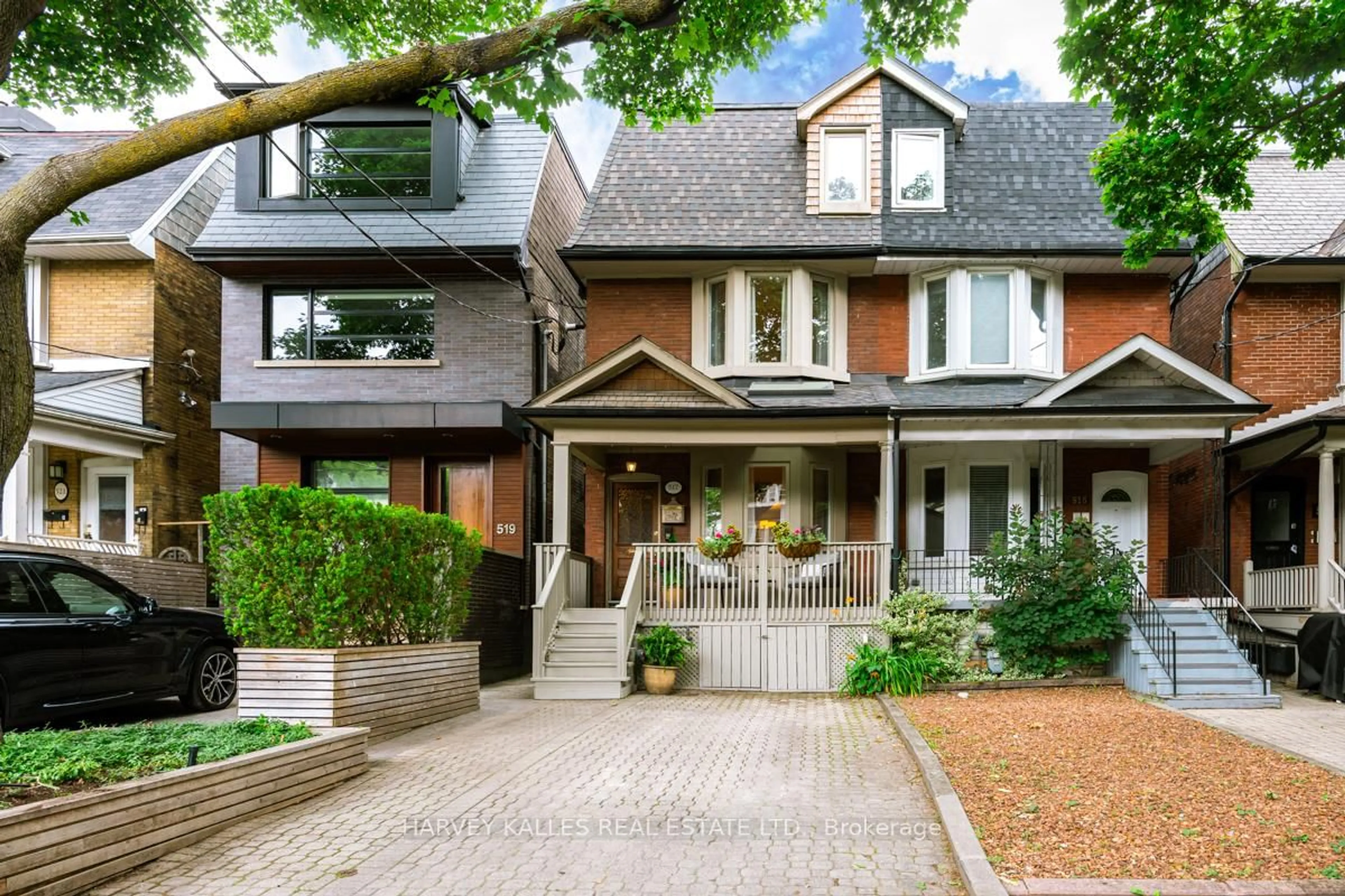 Home with brick exterior material, street for 517 Brunswick Ave, Toronto Ontario M5R 2Z6