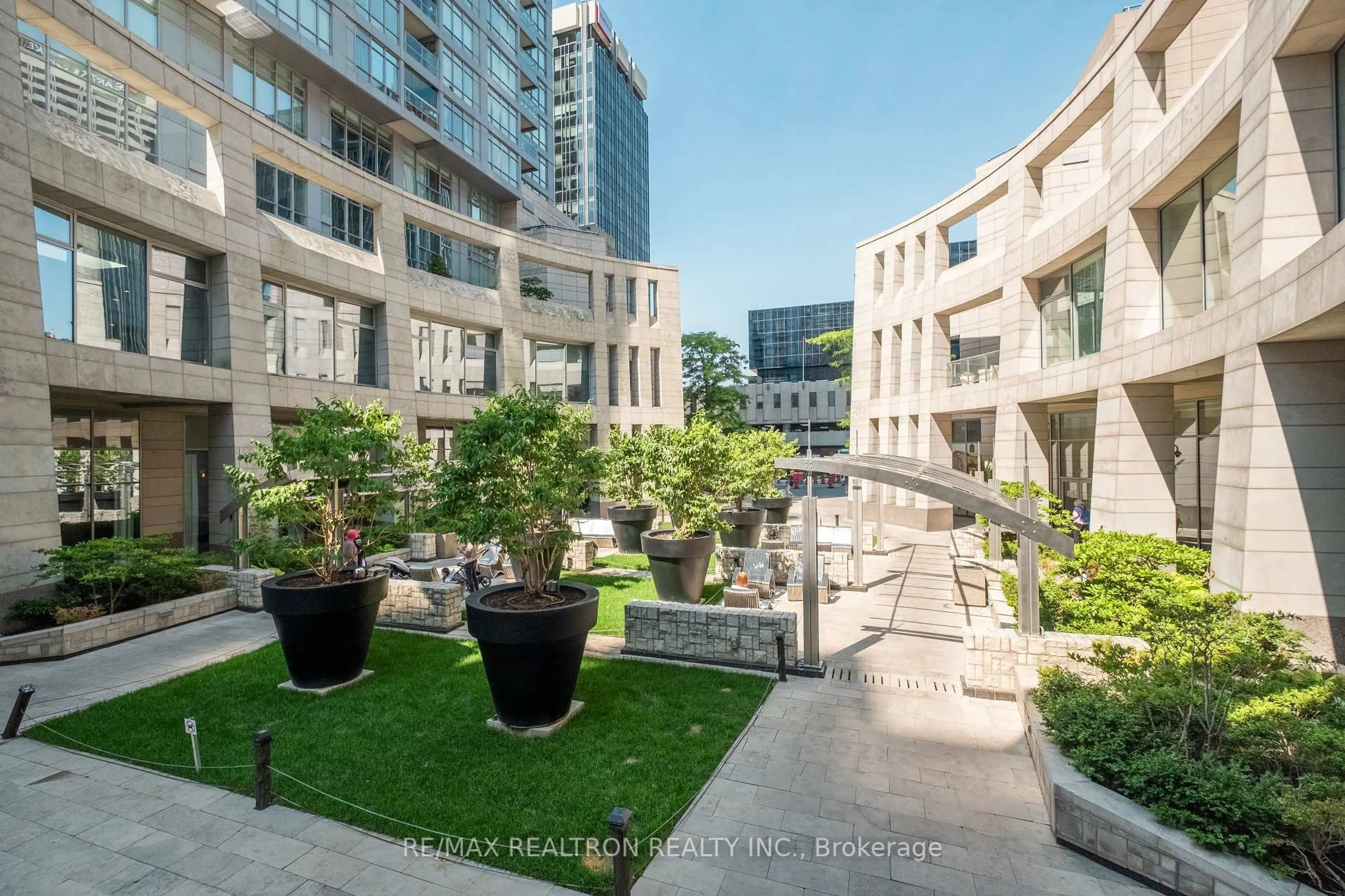 Patio, city buildings view from balcony for 2181 Yonge St #2706, Toronto Ontario M4S 3H7