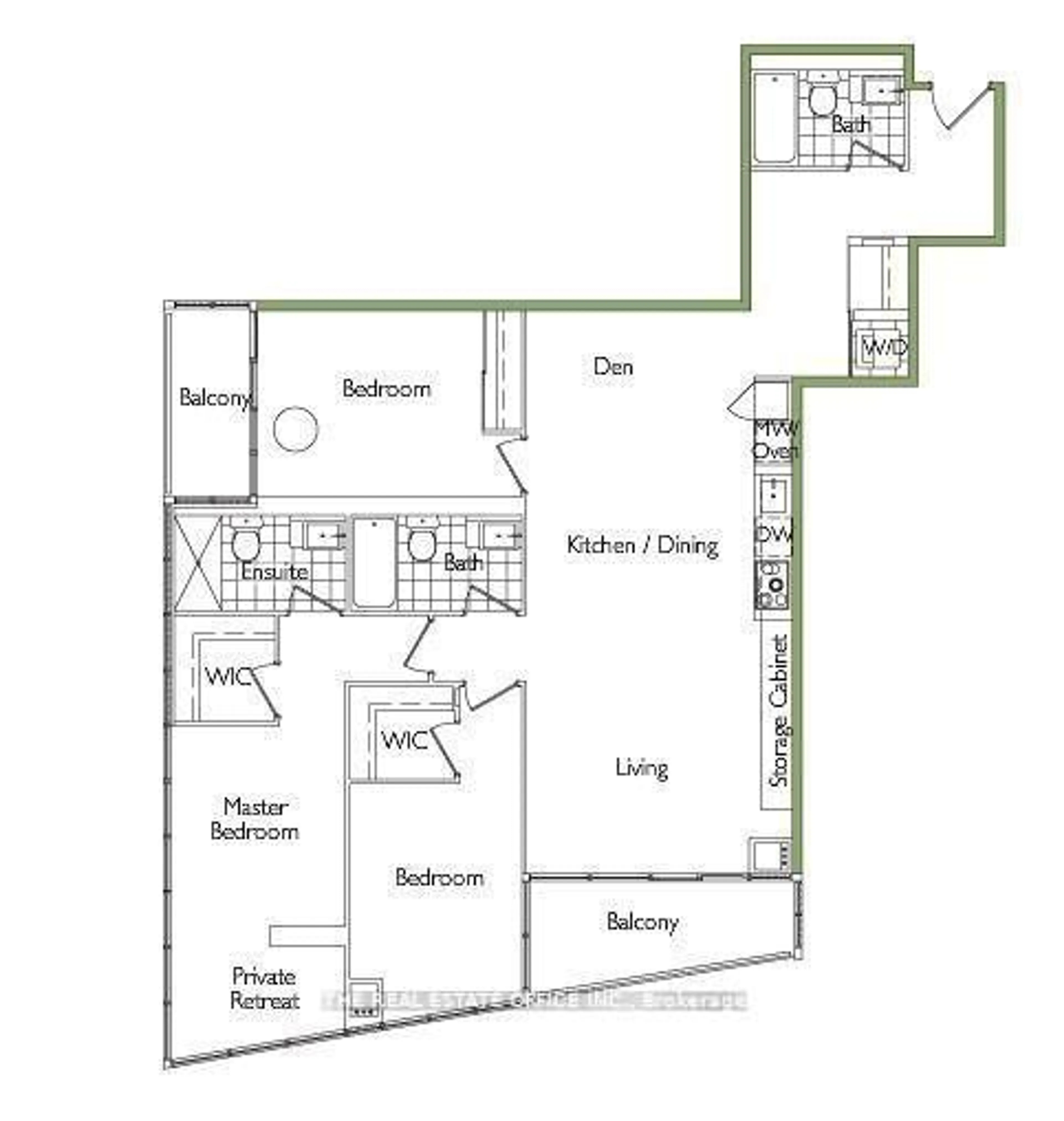 Floor plan for 151 Dan Leckie Way #603, Toronto Ontario M5V 4B2