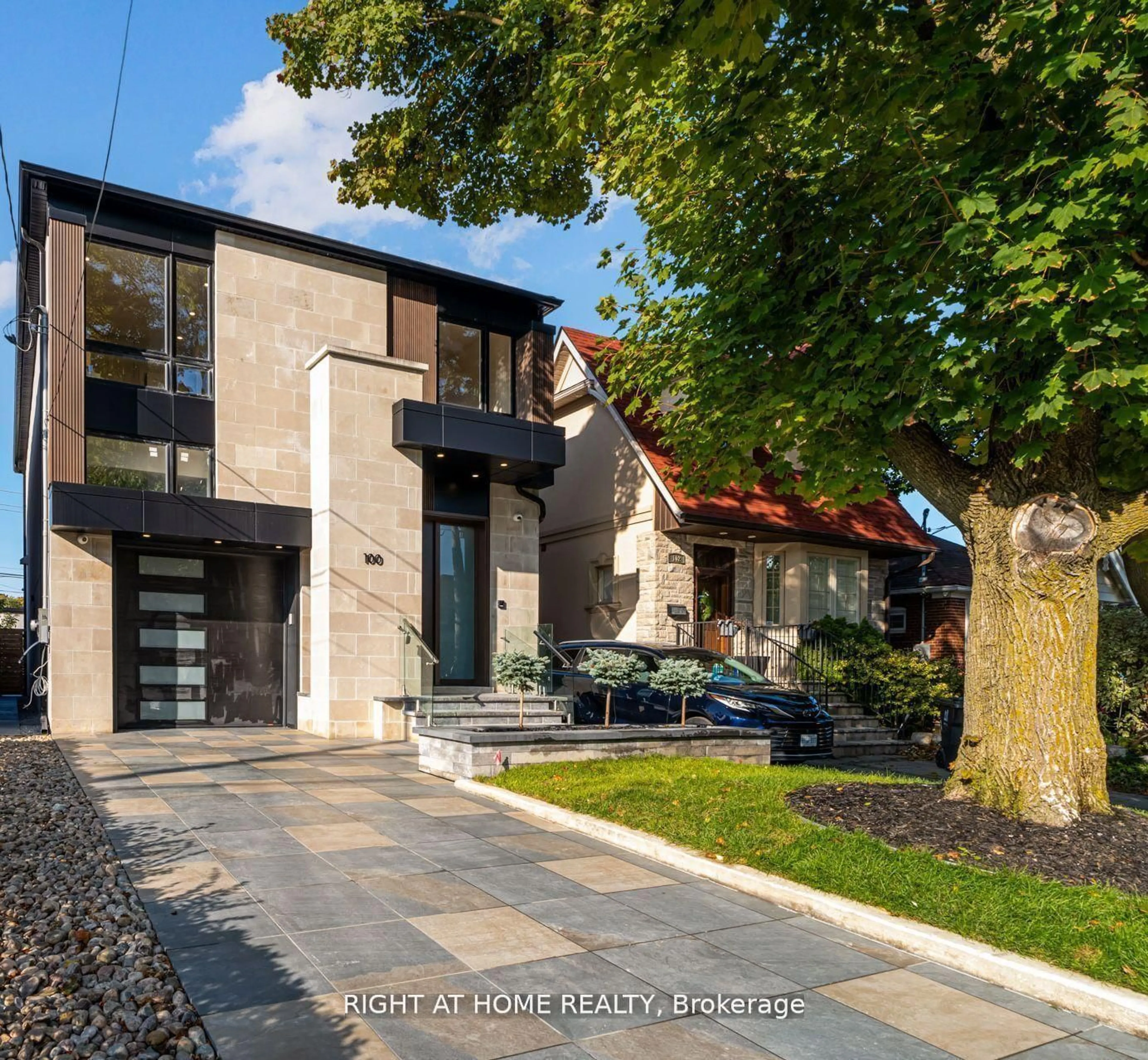 Home with brick exterior material, street for 100 Glenvale Blvd, Toronto Ontario M4G 2V9