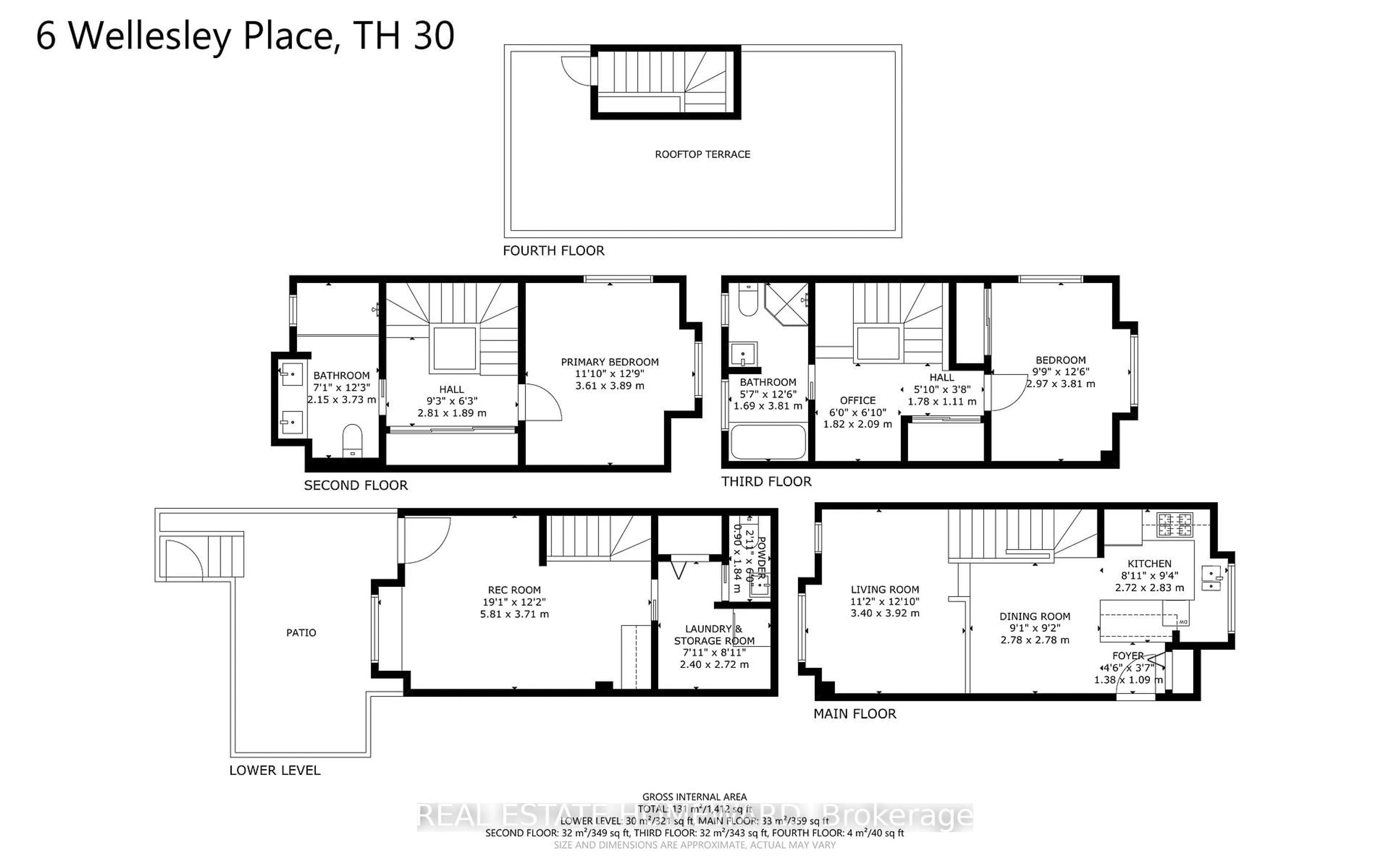 Floor plan for 6 Wellesley Pl #30, Toronto Ontario M4Y 3E1