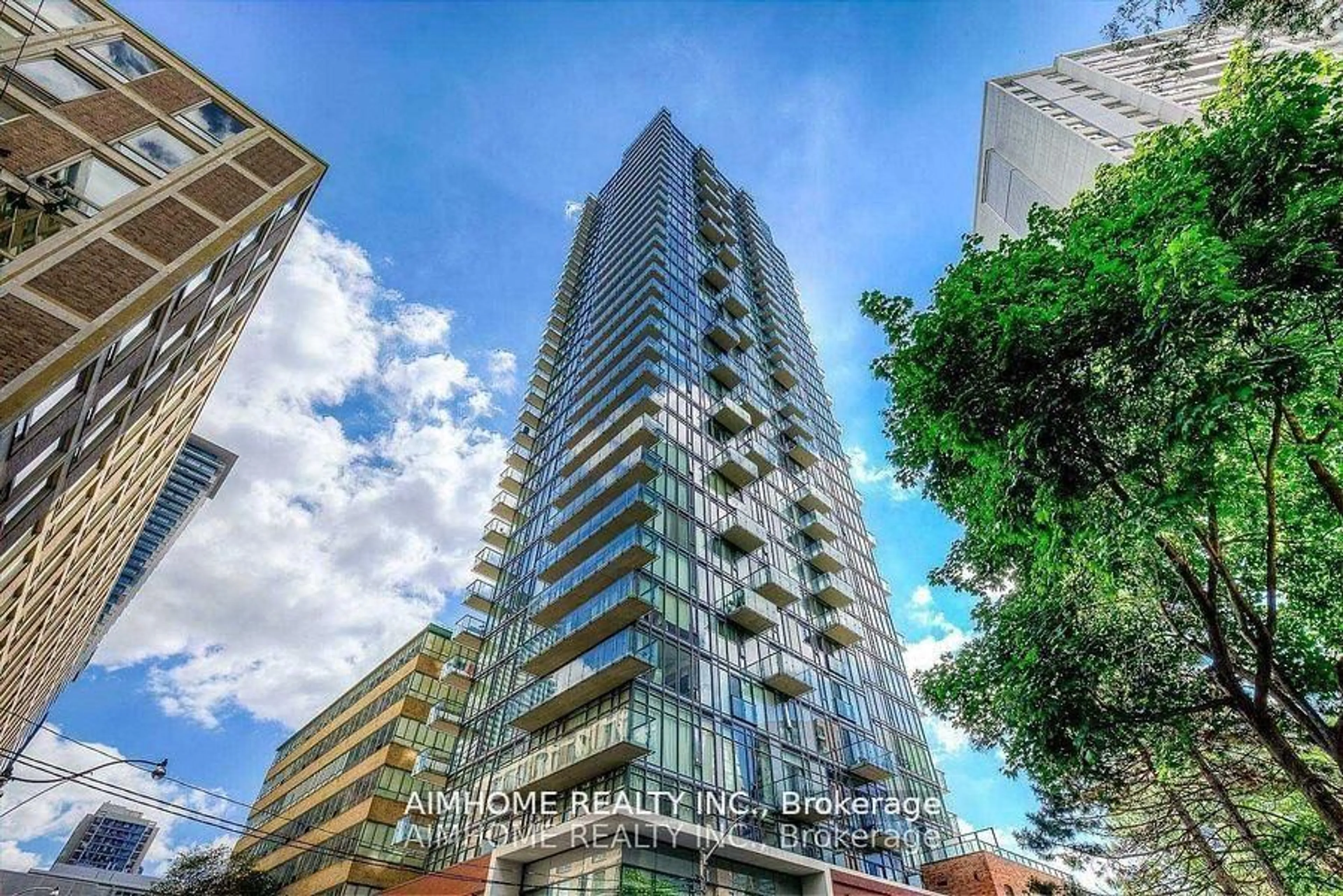A pic from outside/outdoor area/front of a property/back of a property/a pic from drone, building for 75 St Nicholas St ##1606, Toronto Ontario M4Y 0A5