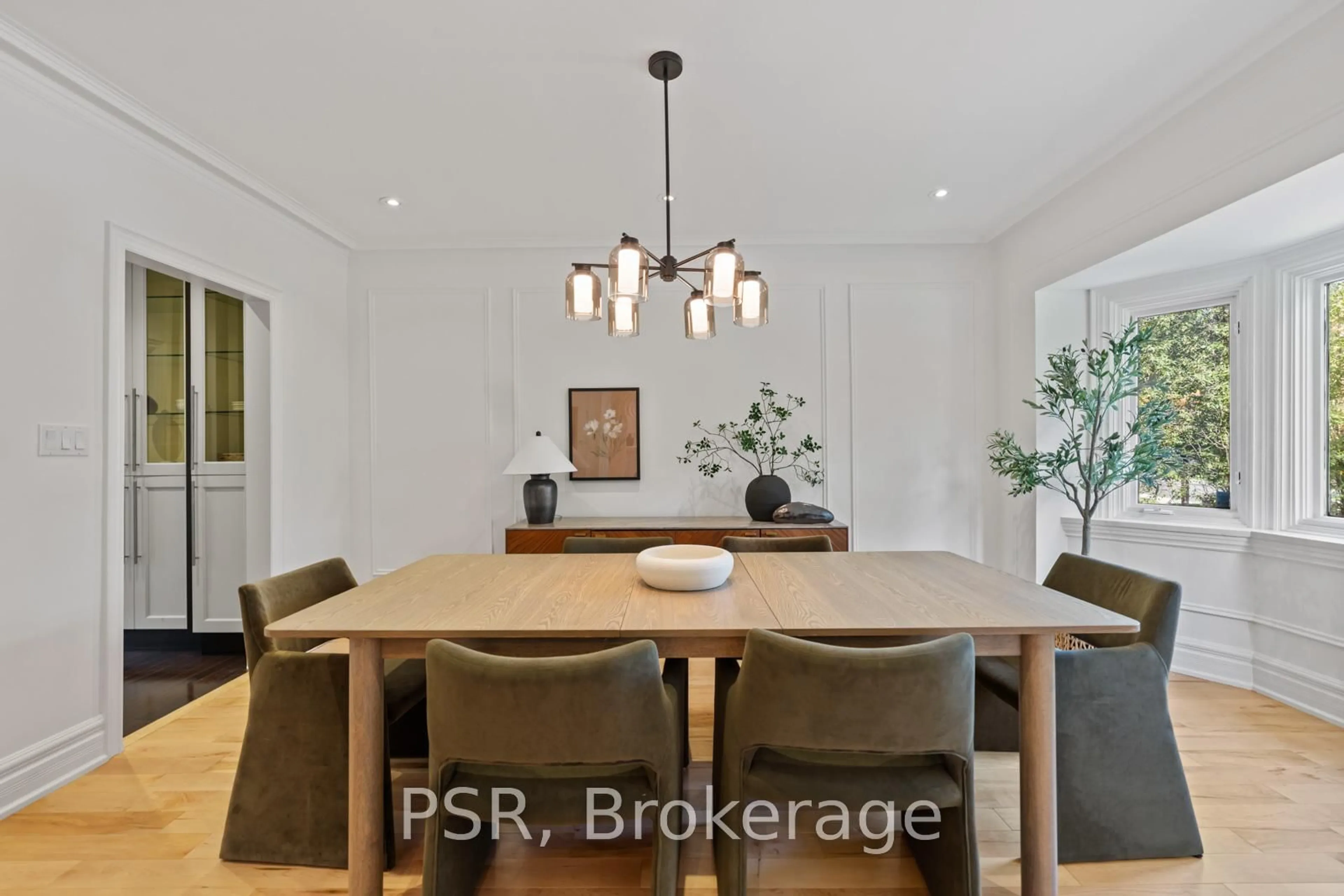 Dining room, wood/laminate floor for 40 Strathearn Rd, Toronto Ontario M6C 1R4