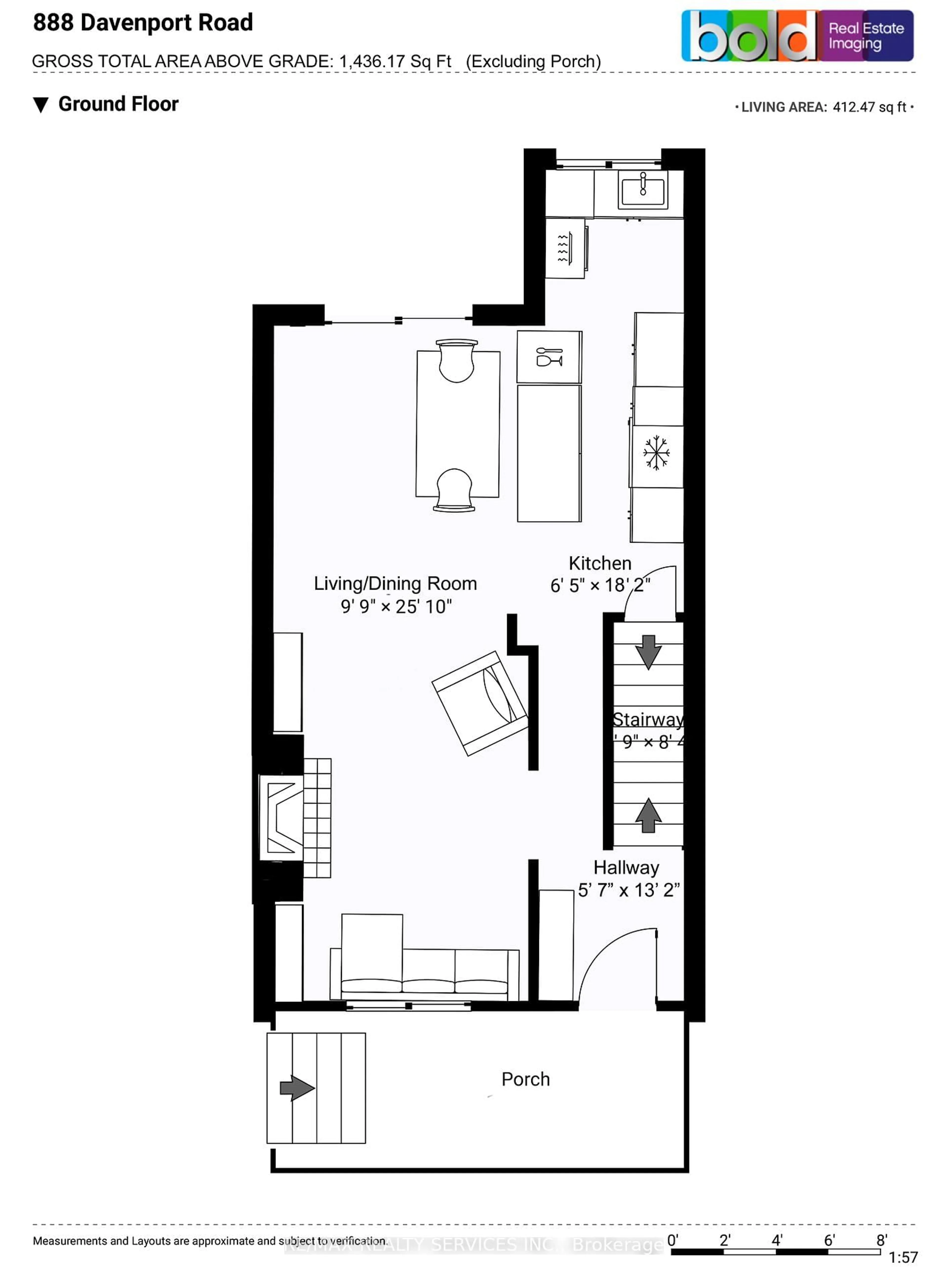 Floor plan for 888 Davenport Rd, Toronto Ontario M6G 2B6