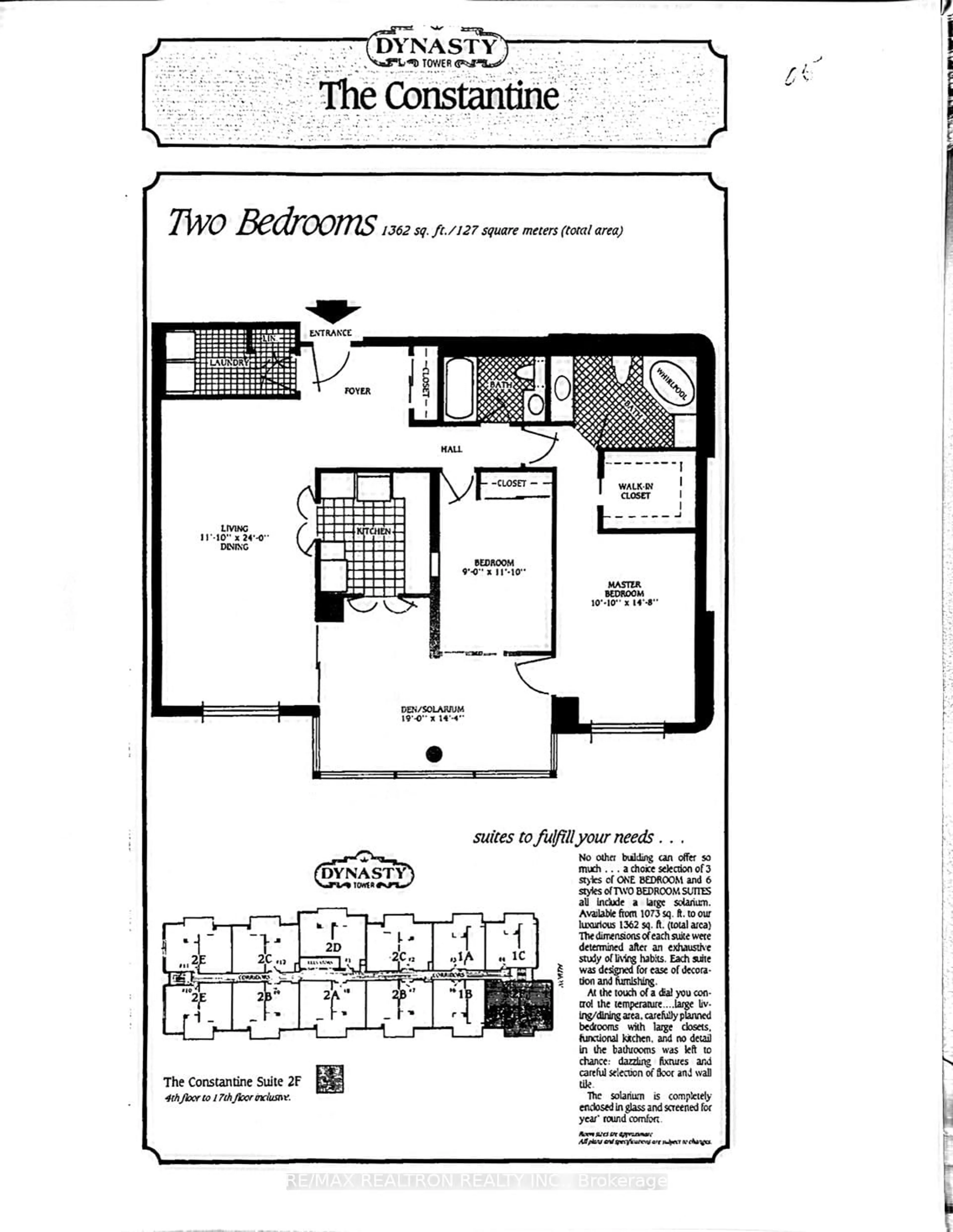 Floor plan for 5460 Yonge St #1505, Toronto Ontario M2N 6K7