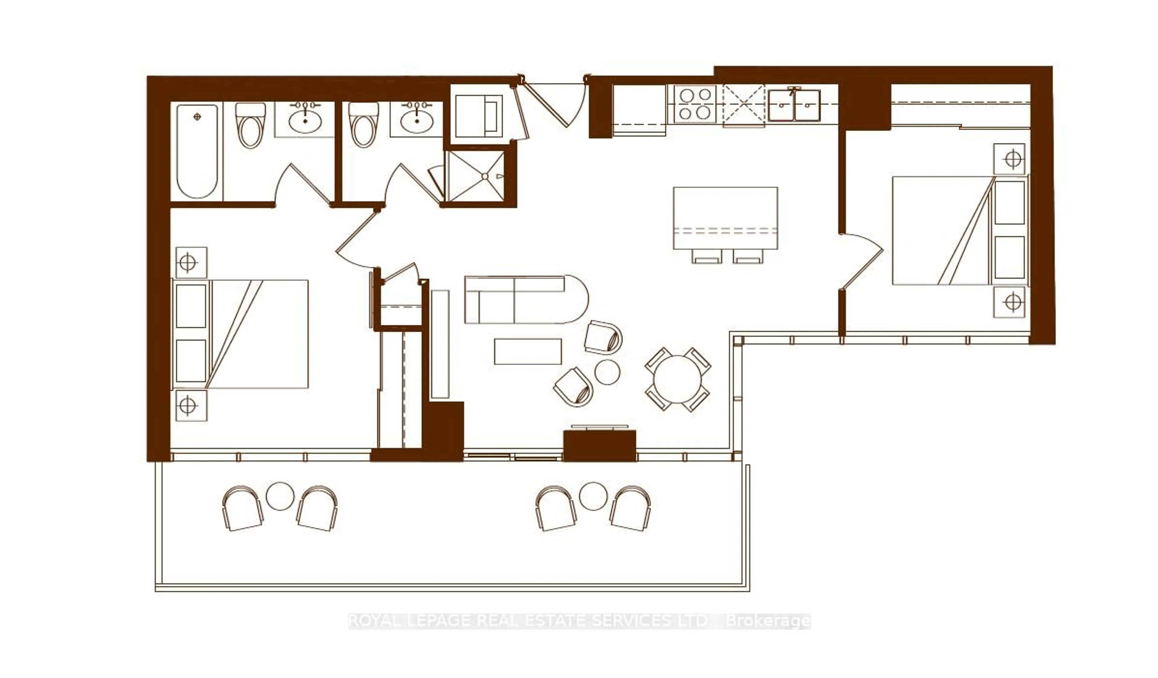 Floor plan for 1 Bedford Rd #715, Toronto Ontario M5R 2B5