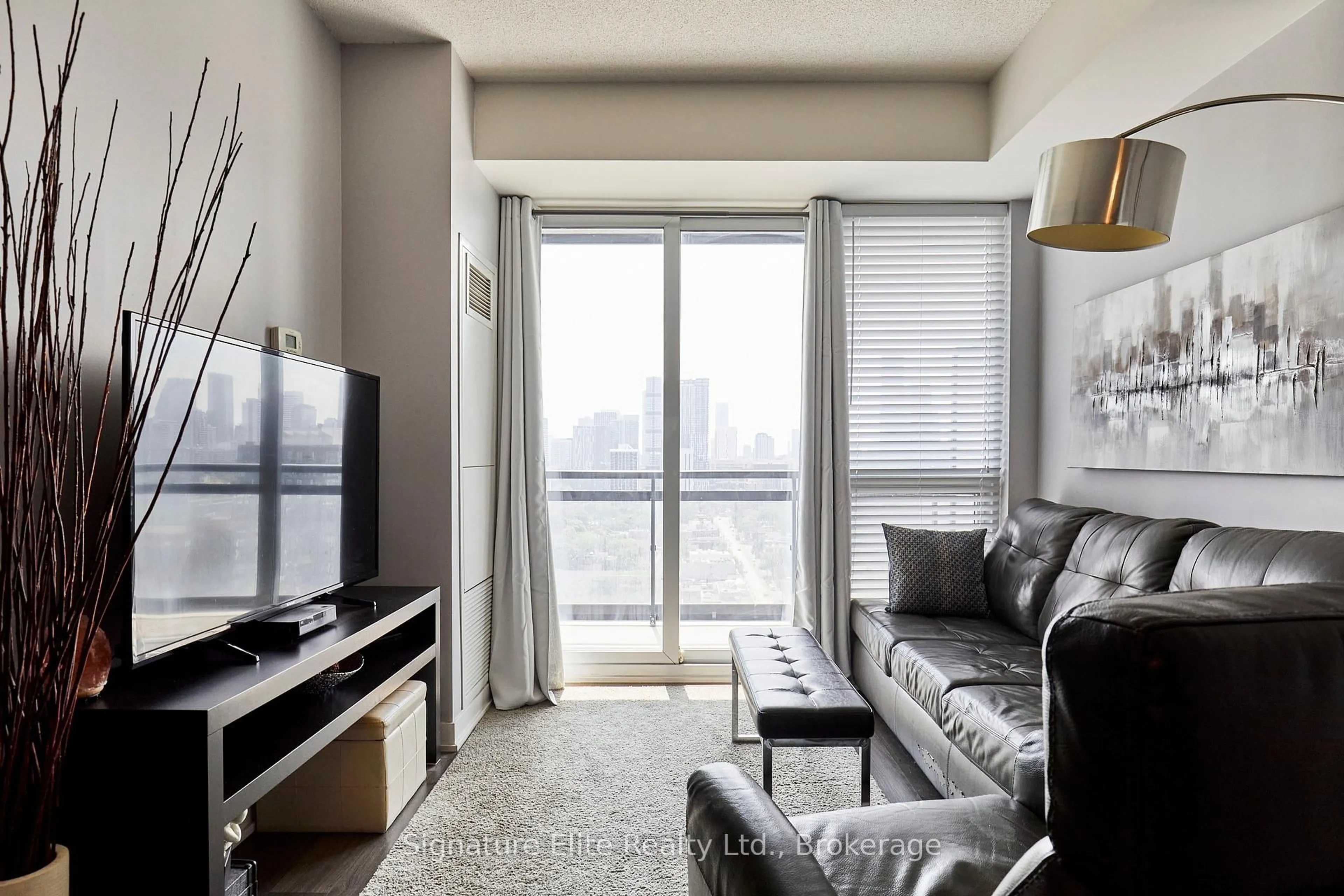 Living room with furniture, unknown for 225 Sackville St #1907, Toronto Ontario M5A 0B9