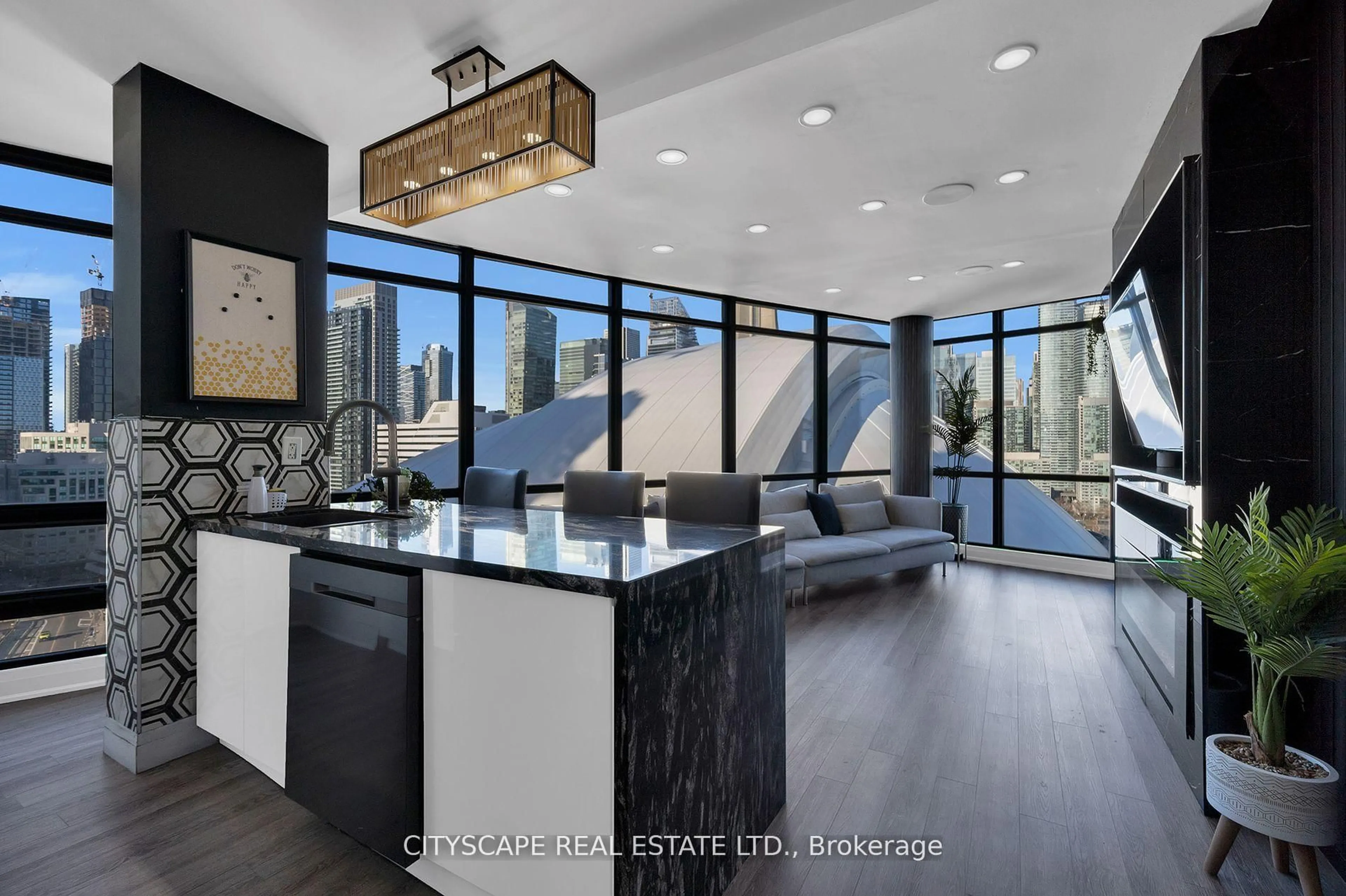 Open concept kitchen, ceramic/tile floor for 3 Navy Wharf Crt #2308, Toronto Ontario M5V 3V1