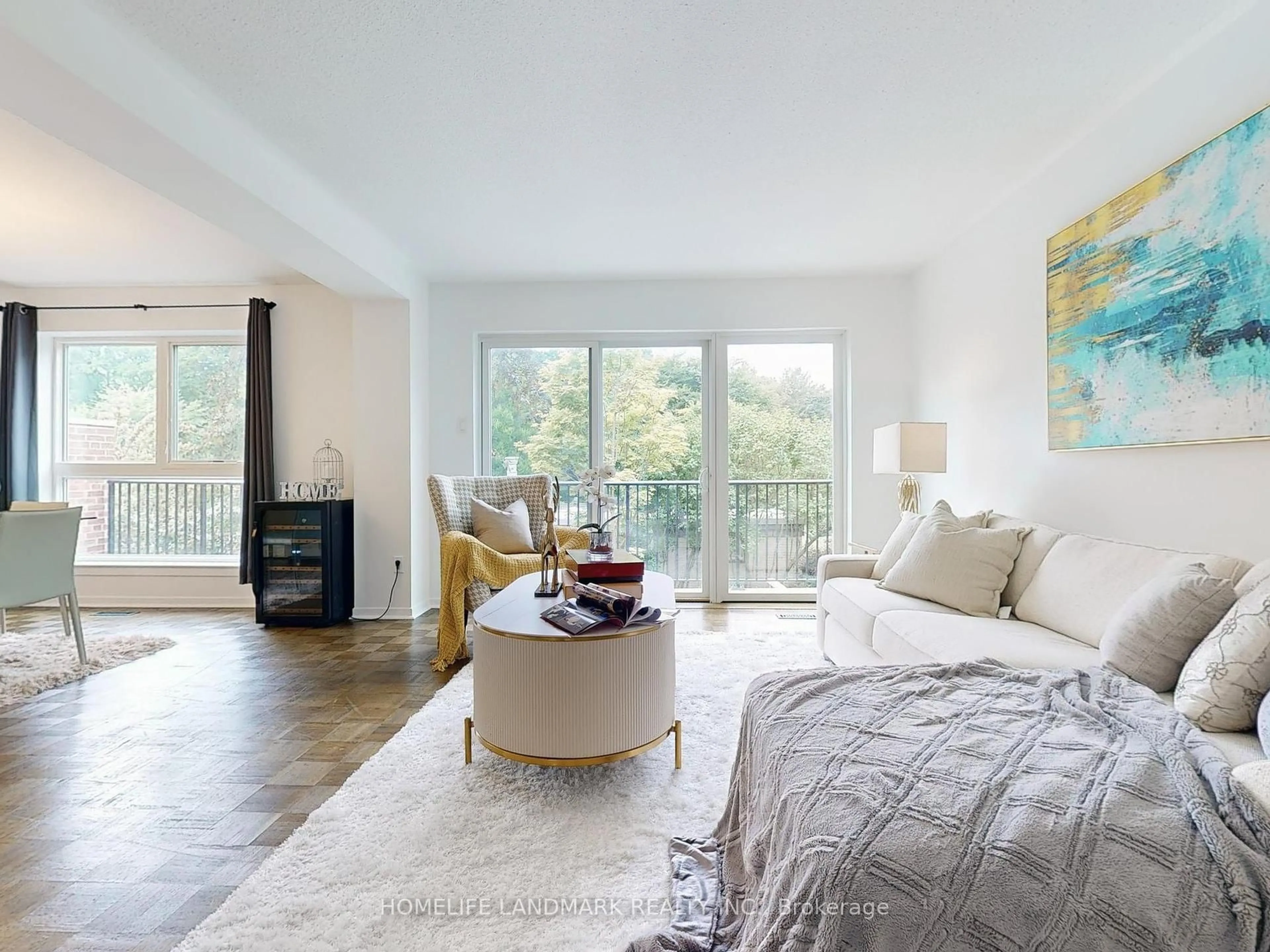 Living room with furniture, unknown for 26 Anvil Mill Way, Toronto Ontario M2L 1R1